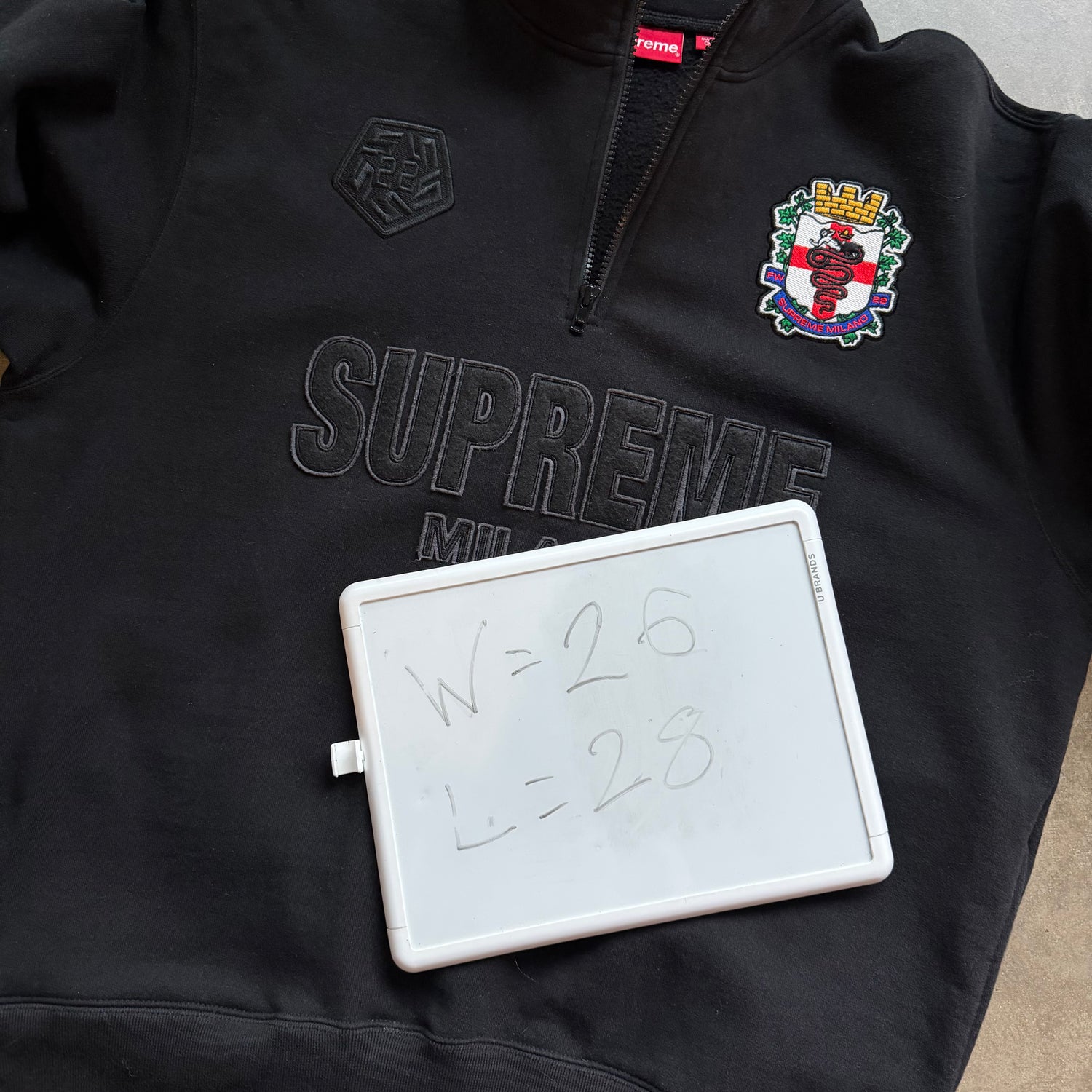 L Supreme Milano Half Zip Black