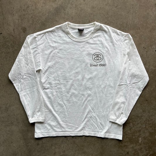 M White Stussy Screwball Longsleeve