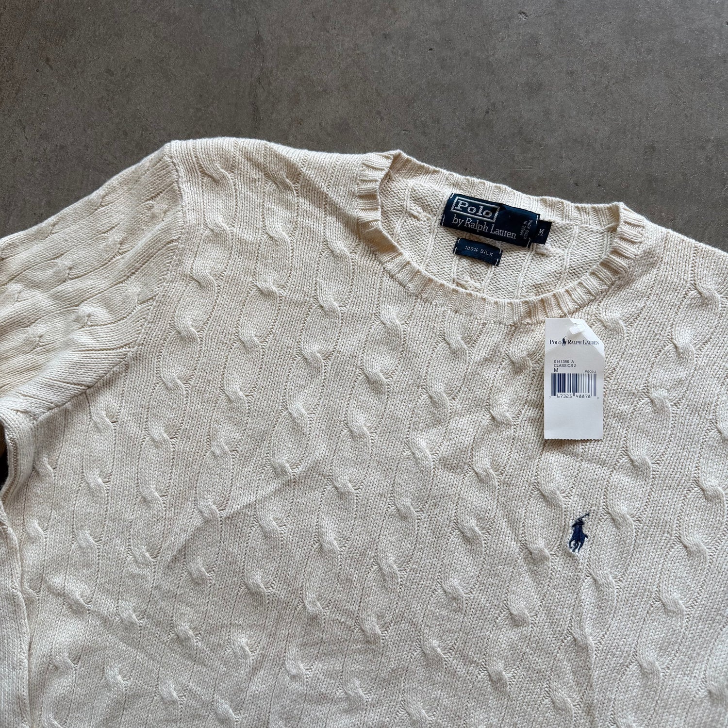 M Brand New Silk Polo Sweater