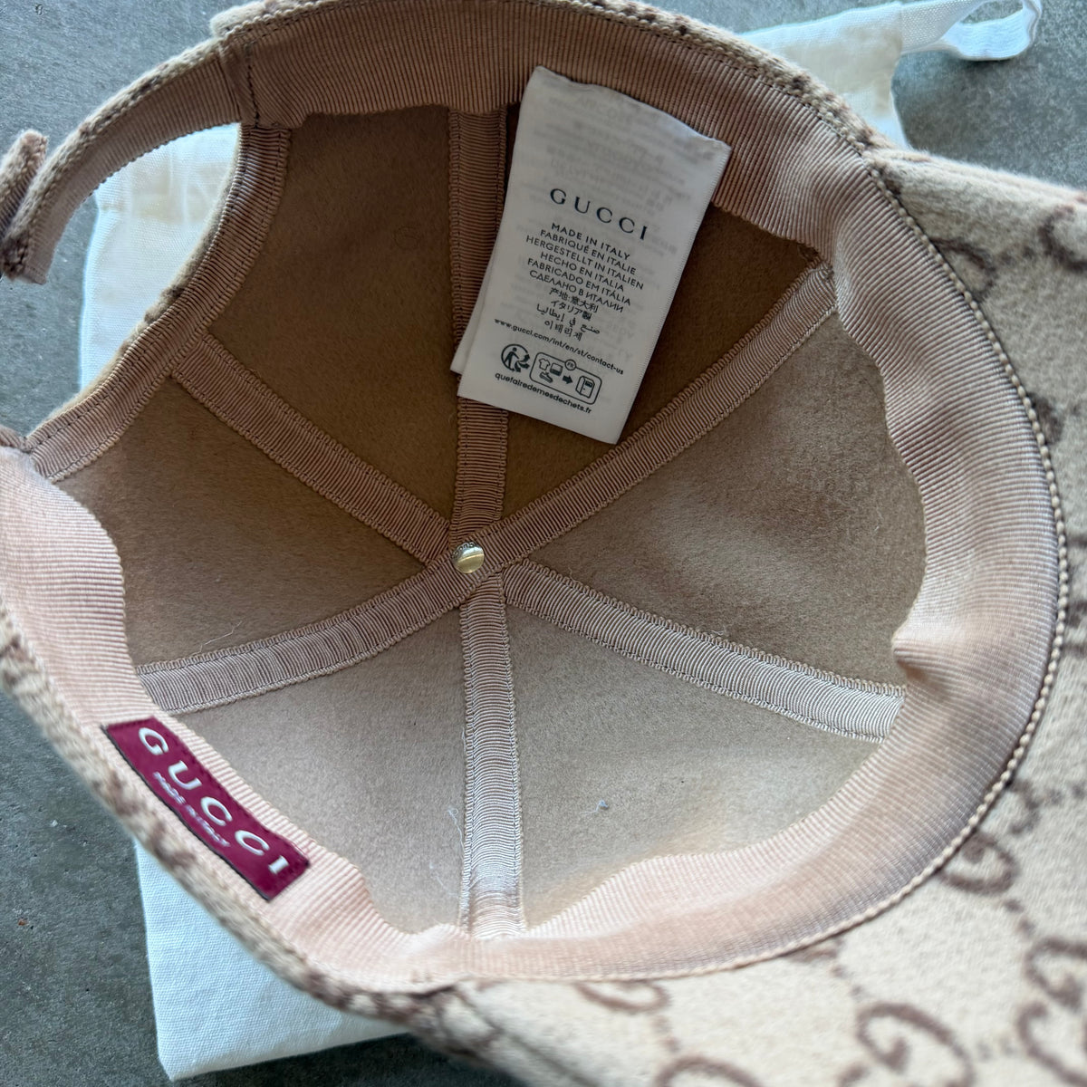 Gucci Jumbo GG Wool Hat Brown