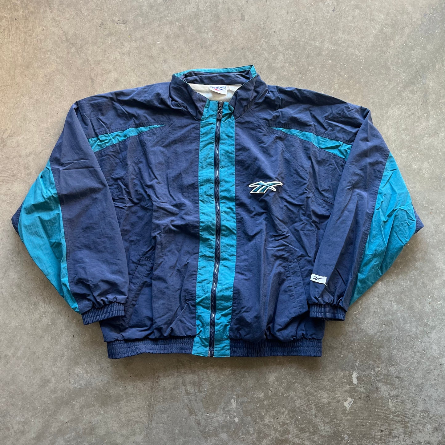 XL 90s Blue/Green Reebok Jacket