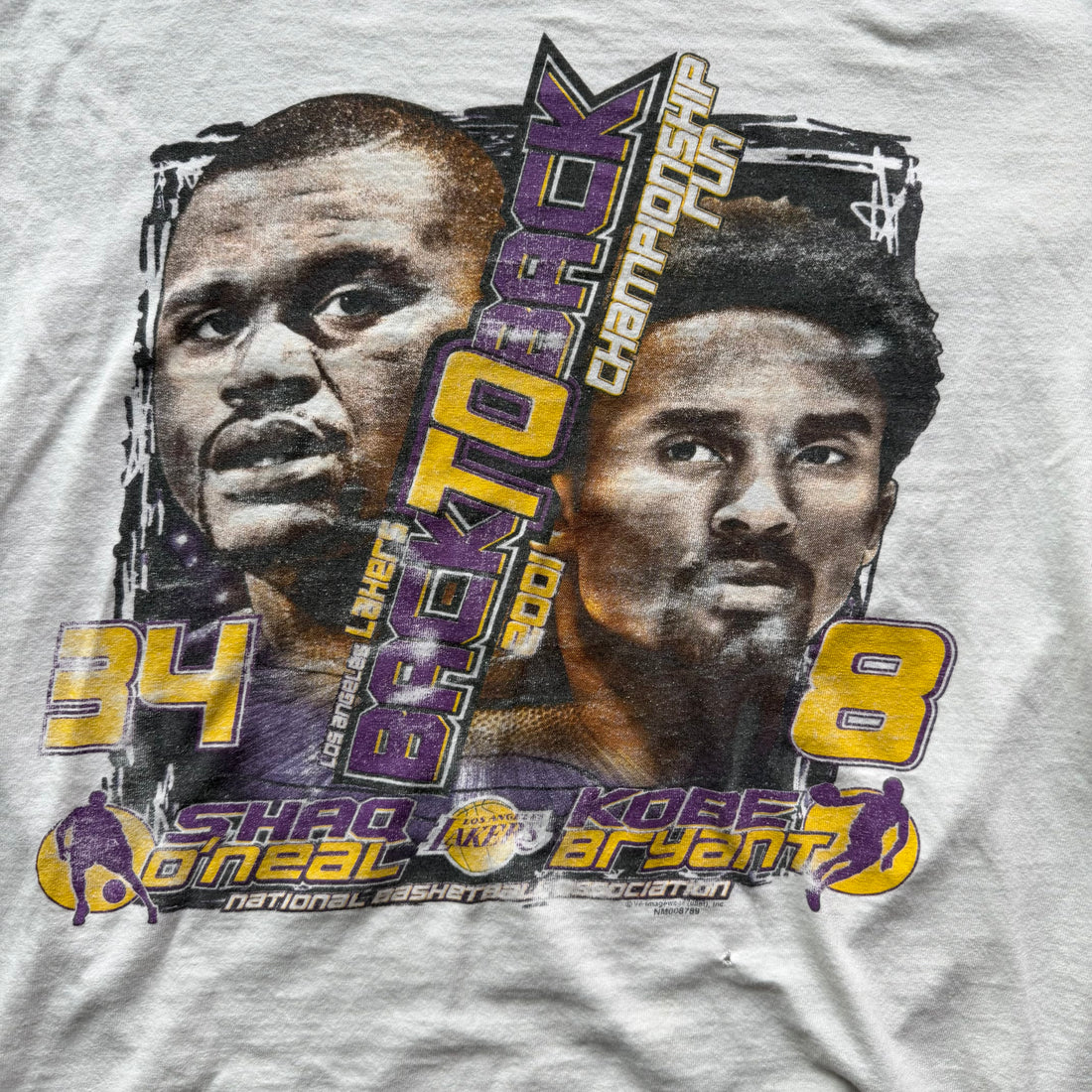 M 01 Shaq and Kobe Lakers Tee