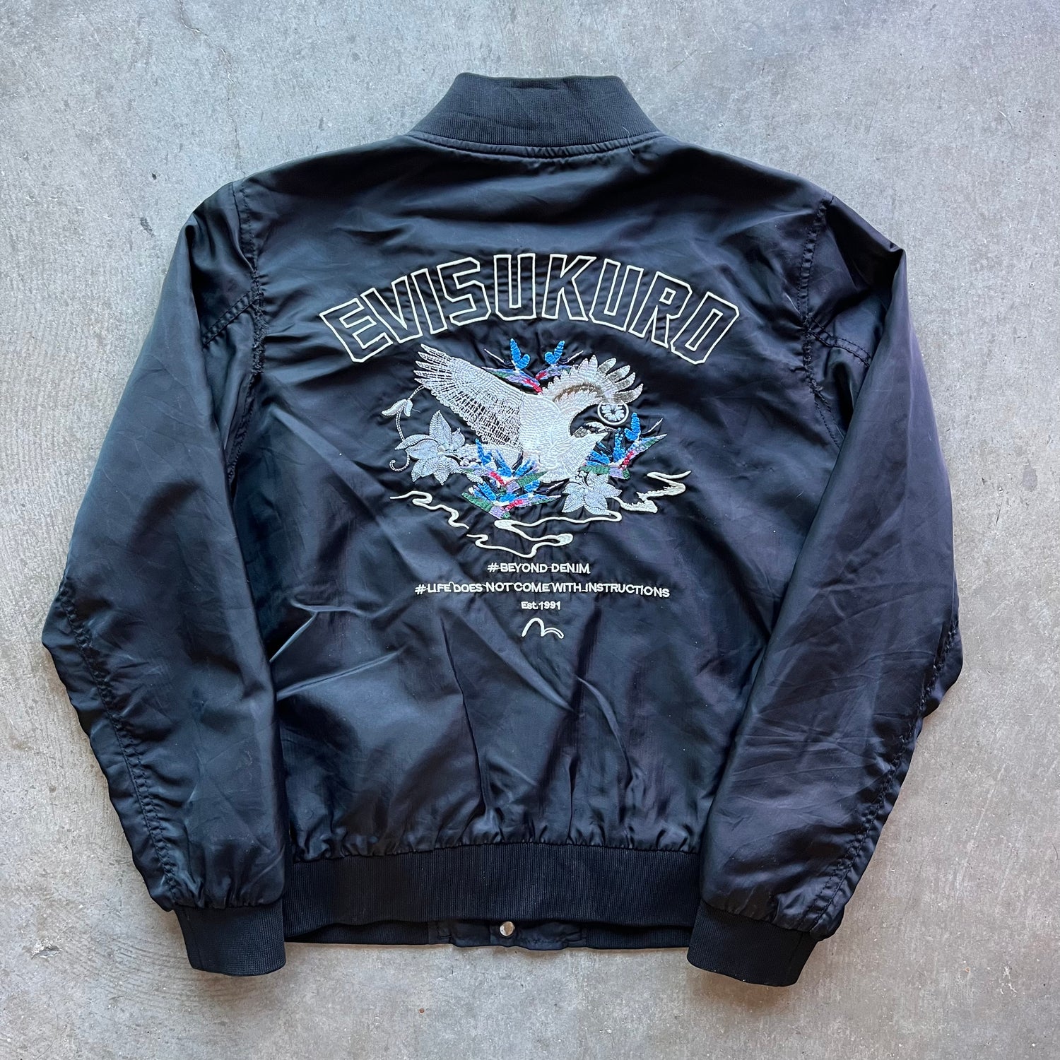 L Evisu Kuro Bird Bomber Jacket