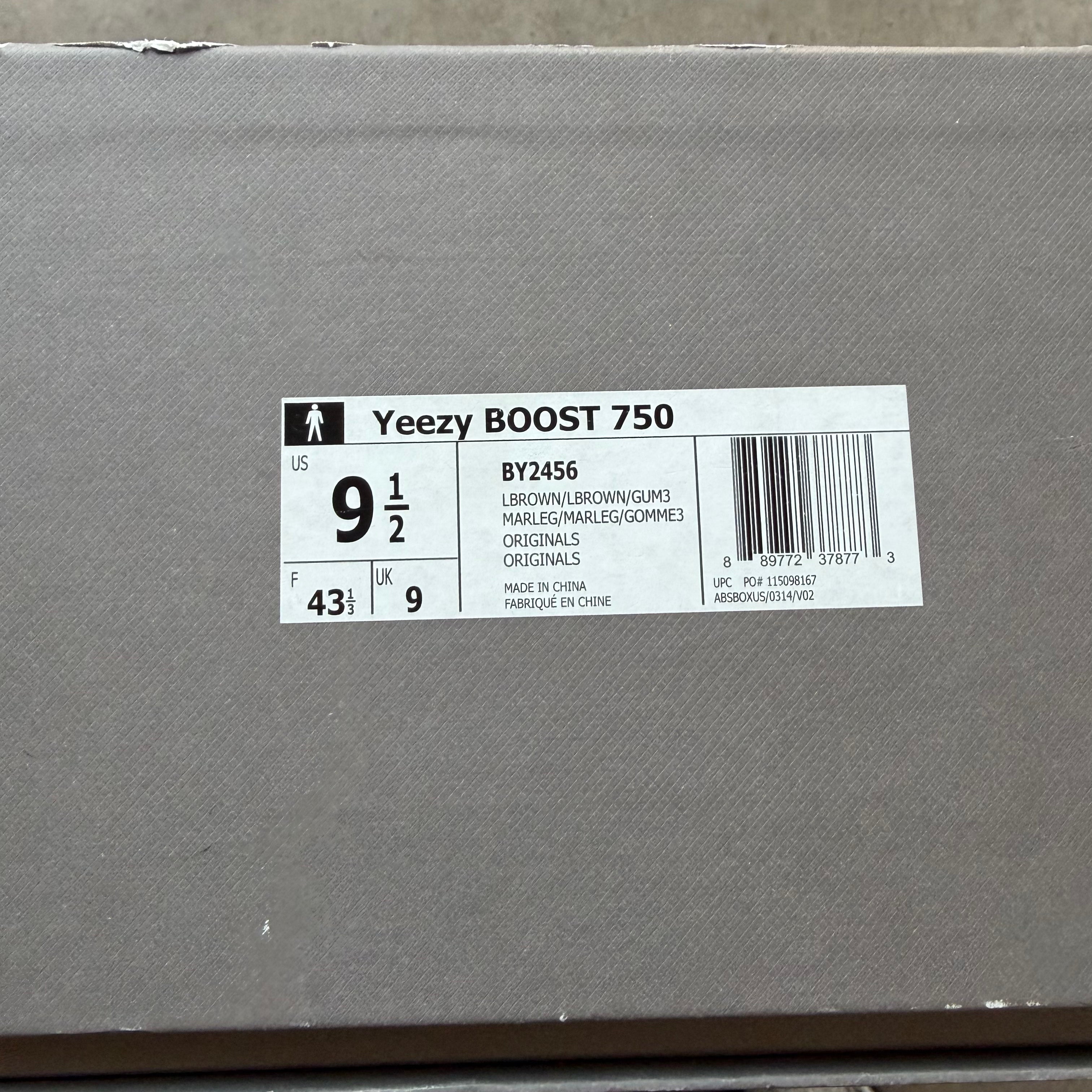 9.5 Used Yeezy 750 Chocolate