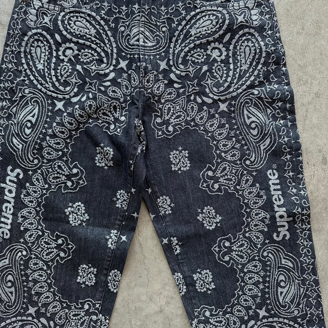 34w New Supreme Jacquard Paisley Pants