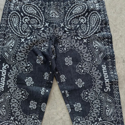 34w New Supreme Jacquard Paisley Pants