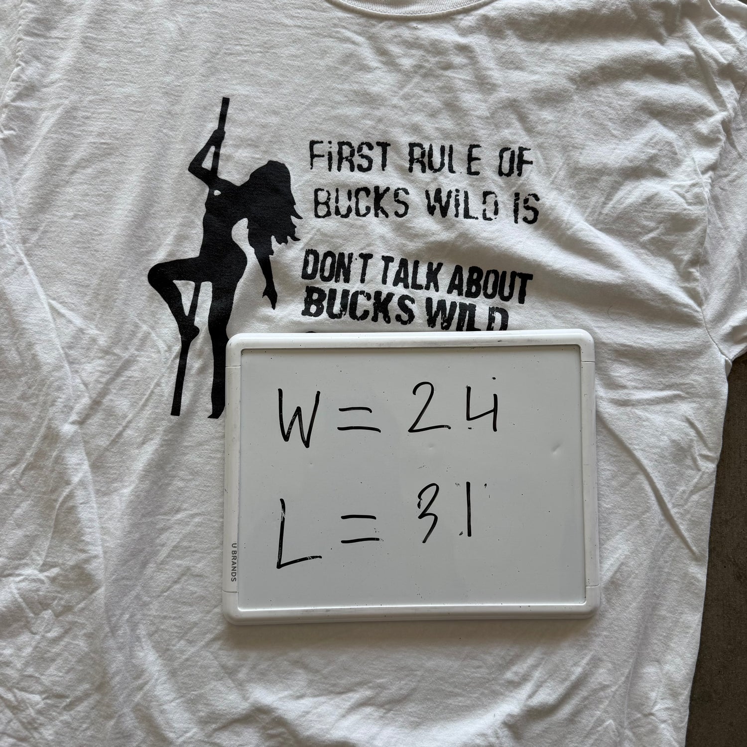 XL 00s Bucks Wild Rules Tee