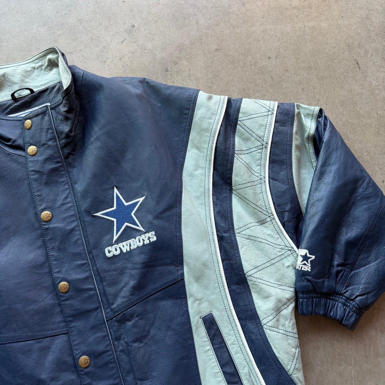 XL 90s Leather Dallas Cowboys Jacket