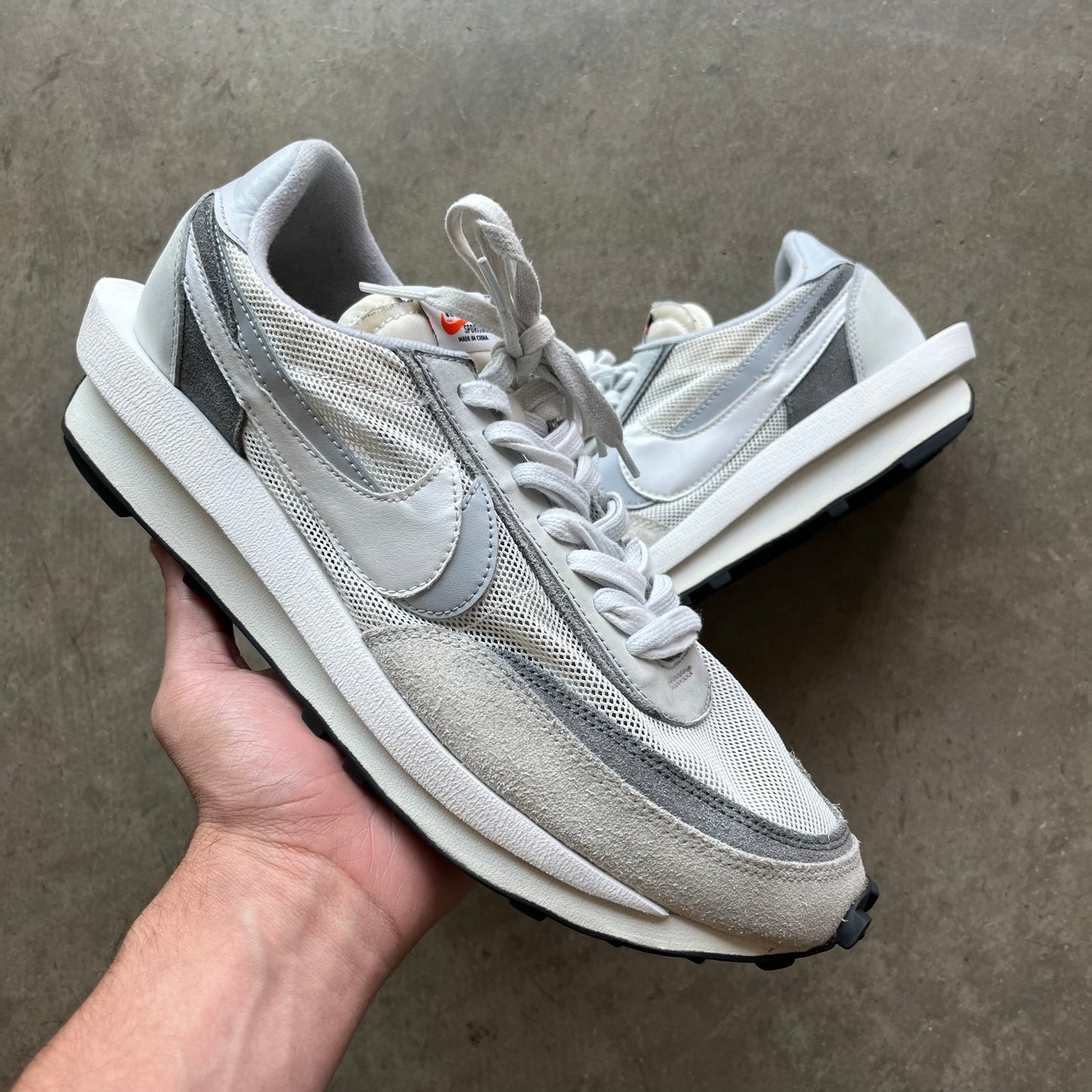 12 Used Sacai x Waffle White Bone