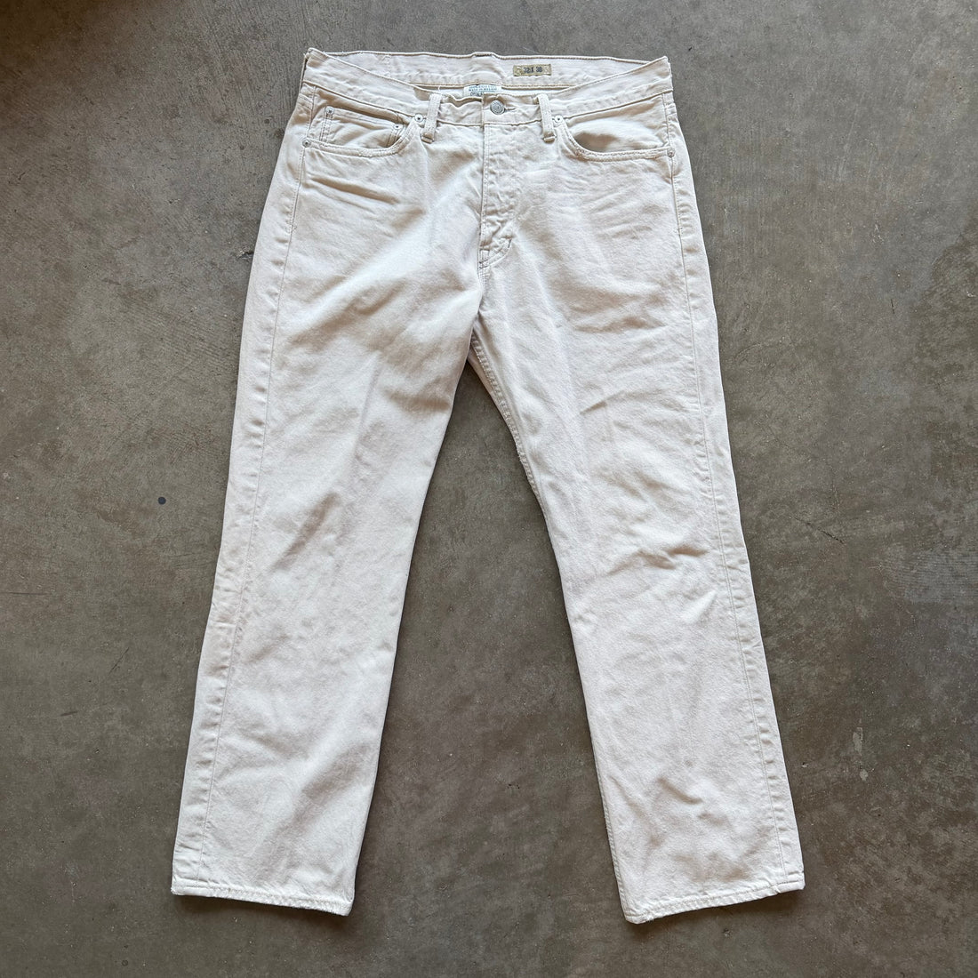 33x30 100% Cotton White Polo Pants
