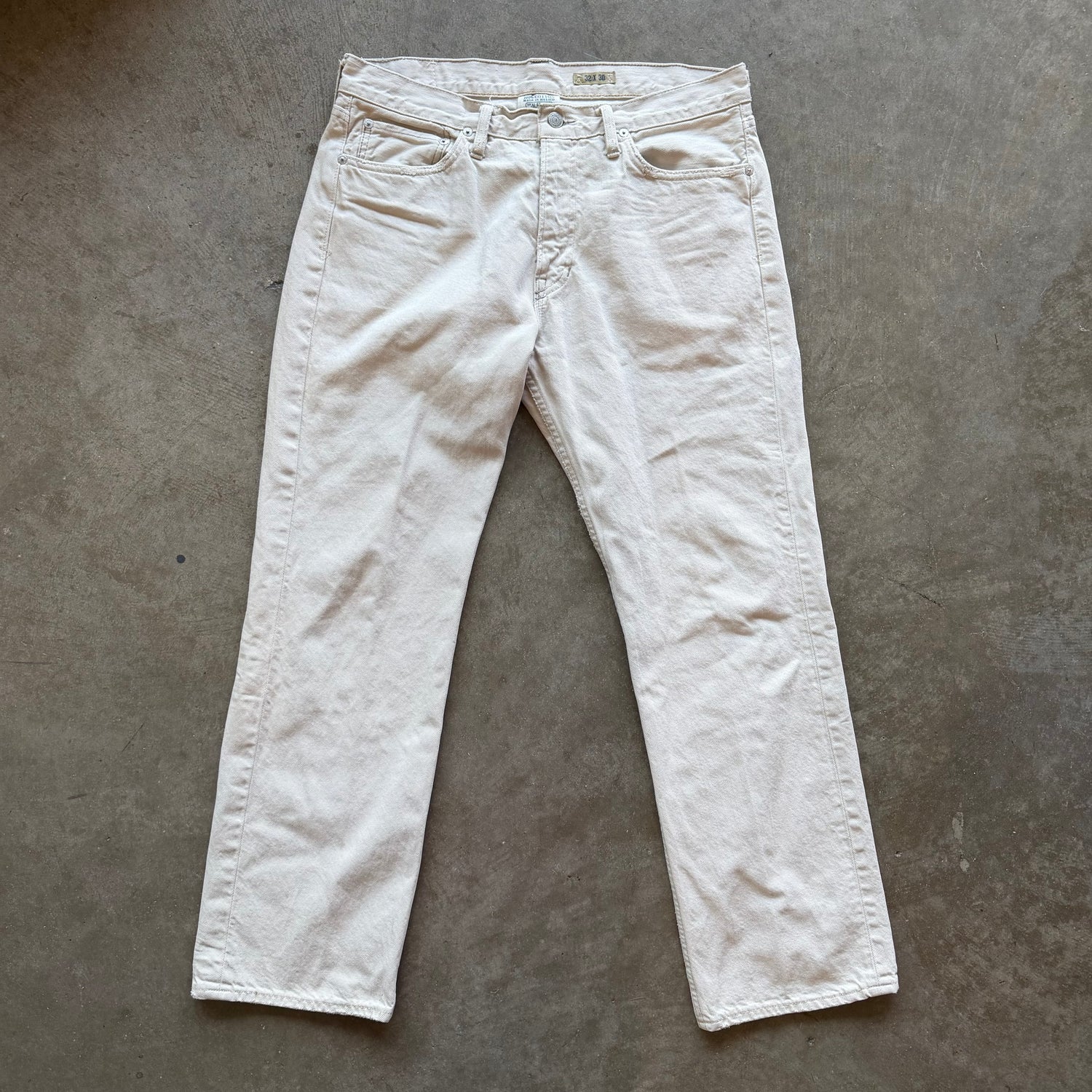 33x30 100% Cotton White Polo Pants