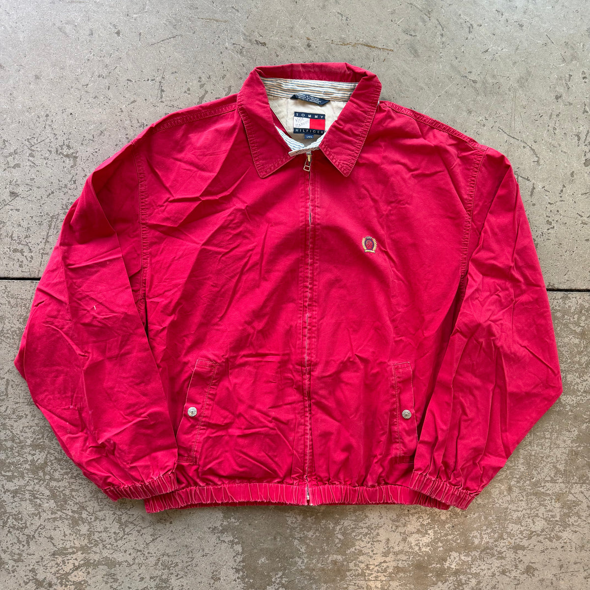 L 90s Tommy Hilfiger Fragrances Harrington Jacket