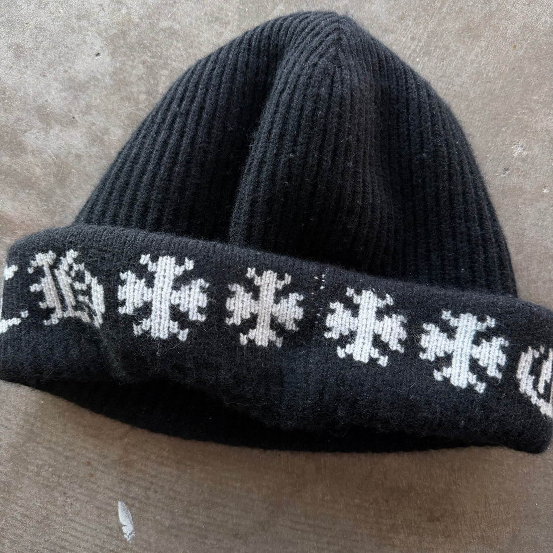 Chrome Hearts Big Daddy Cashmere Beanie Black