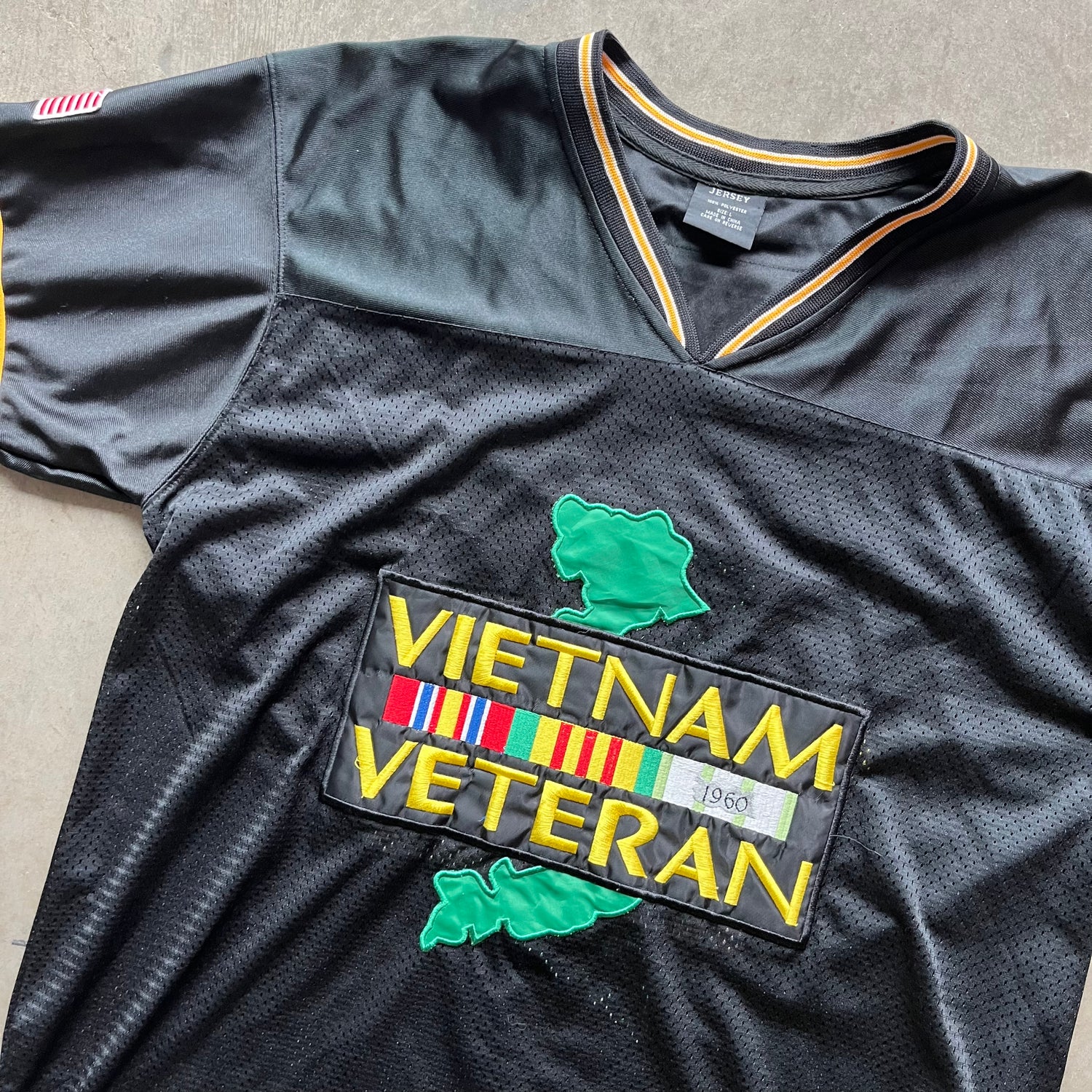 L Vietnam Veteran Football Jersey