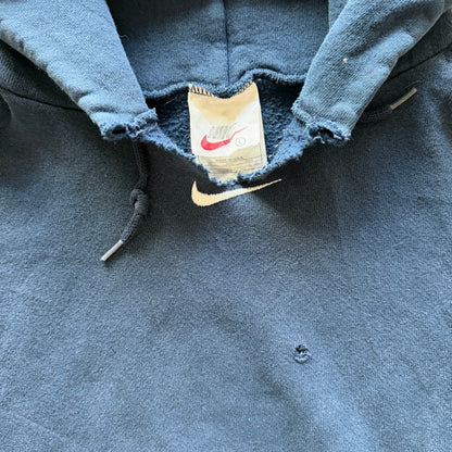 L 90s Nike Center Swoosh Hoodie Navy