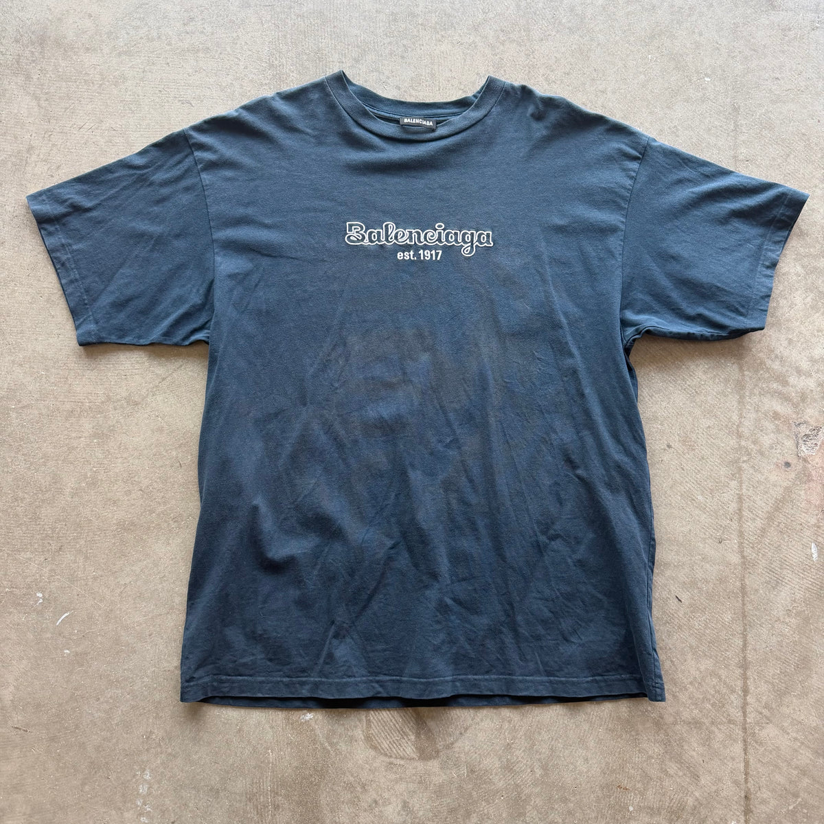 XL Balenciaga Logo Tee Black