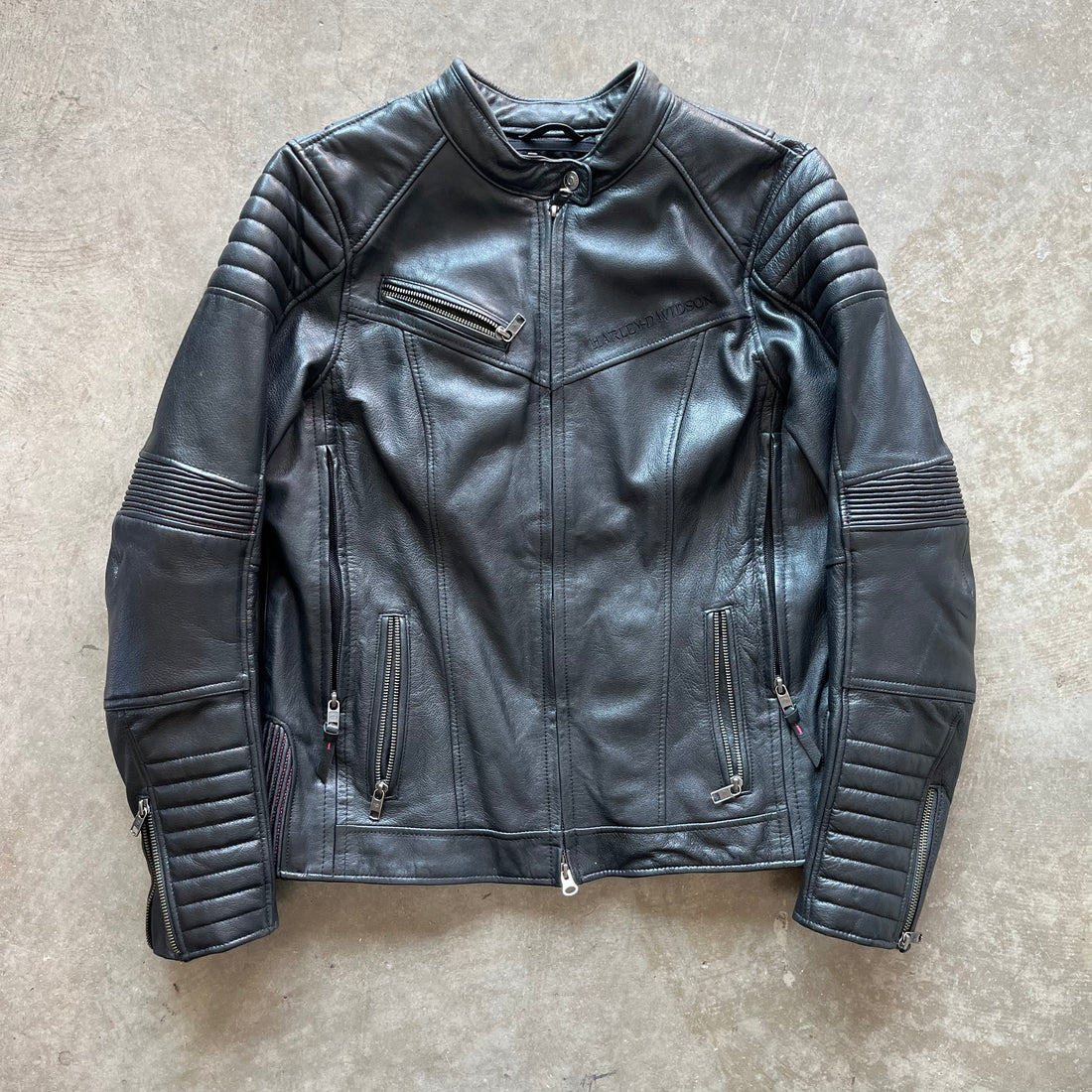 L Harley Davidson Pink Skull Jacket