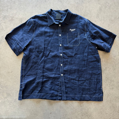 XXL Givenchy Denim Embroidered Button Up Shirt