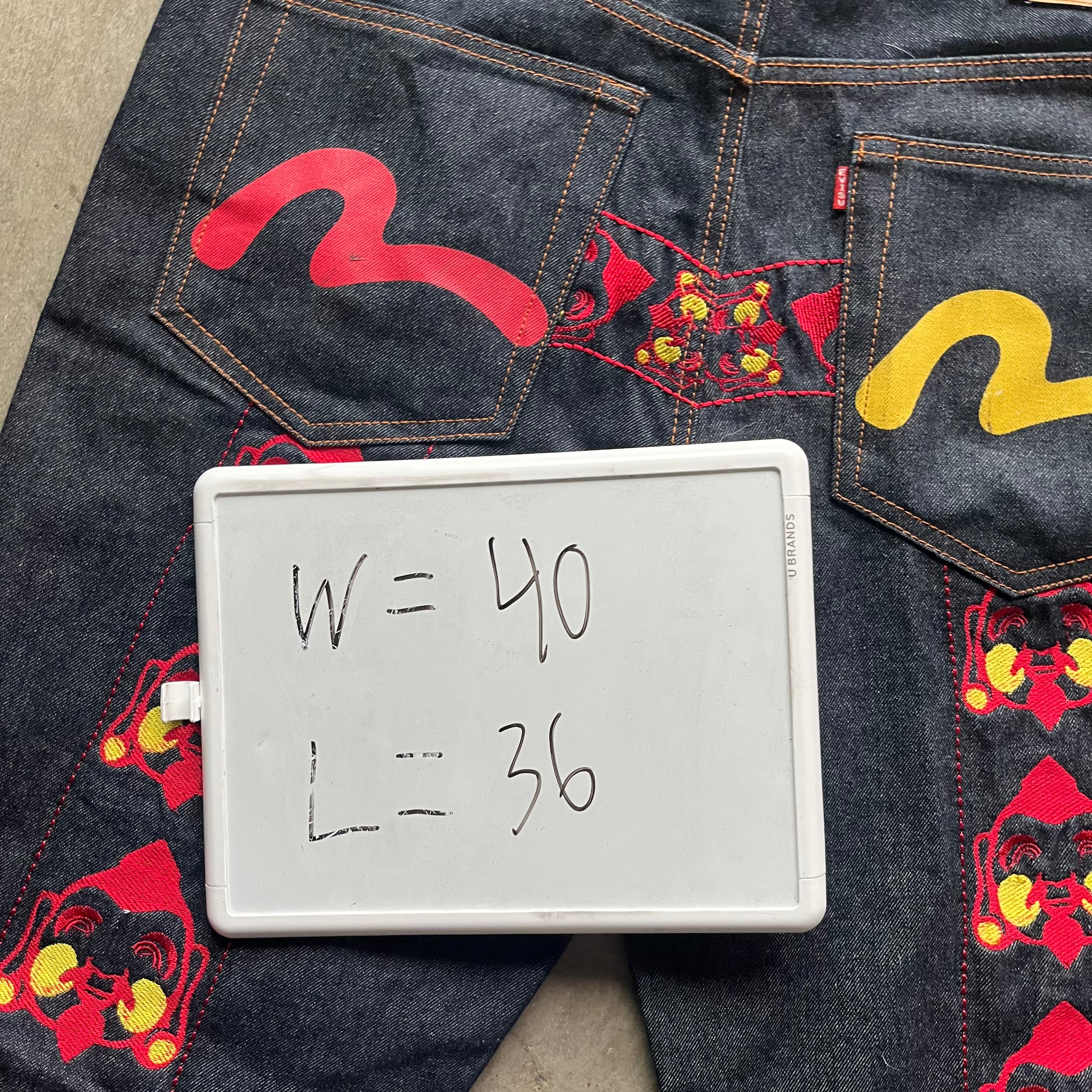 40x36 Bootleg Evisu Jeans