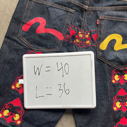 40x36 Bootleg Evisu Jeans