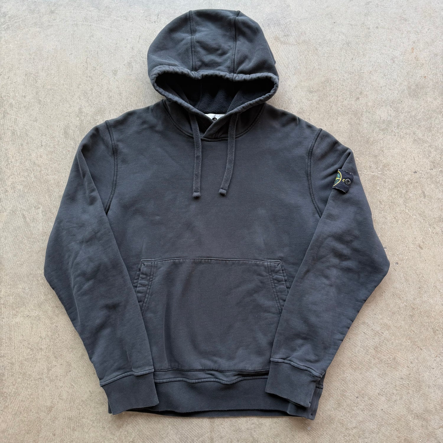 L Stone Island Black Patch Hoodie