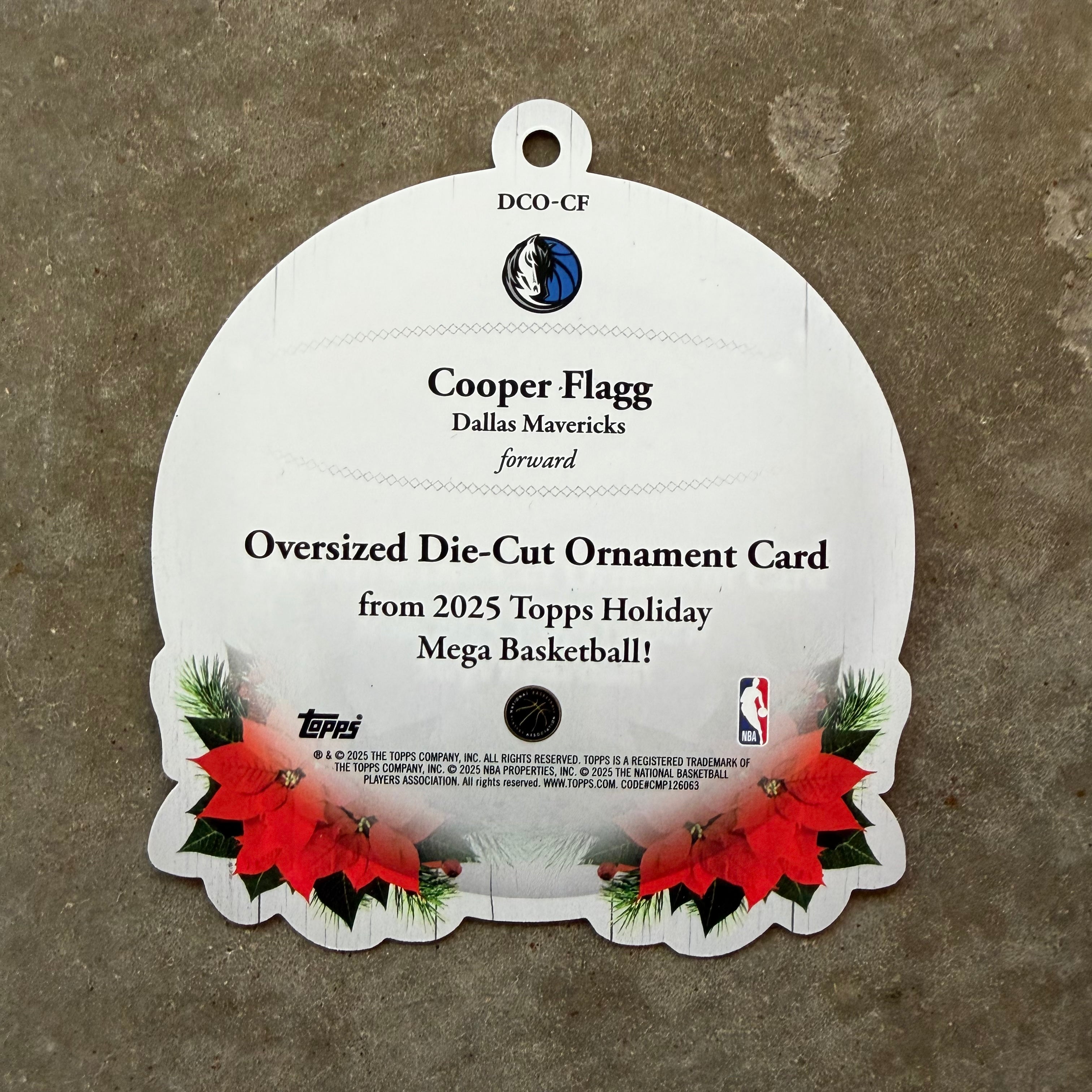 Cooper Flagg 2025 Topps Christmas Ornament