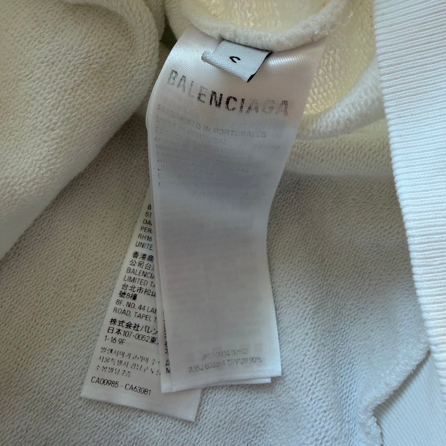 S Balenciaga Champs Zipup White