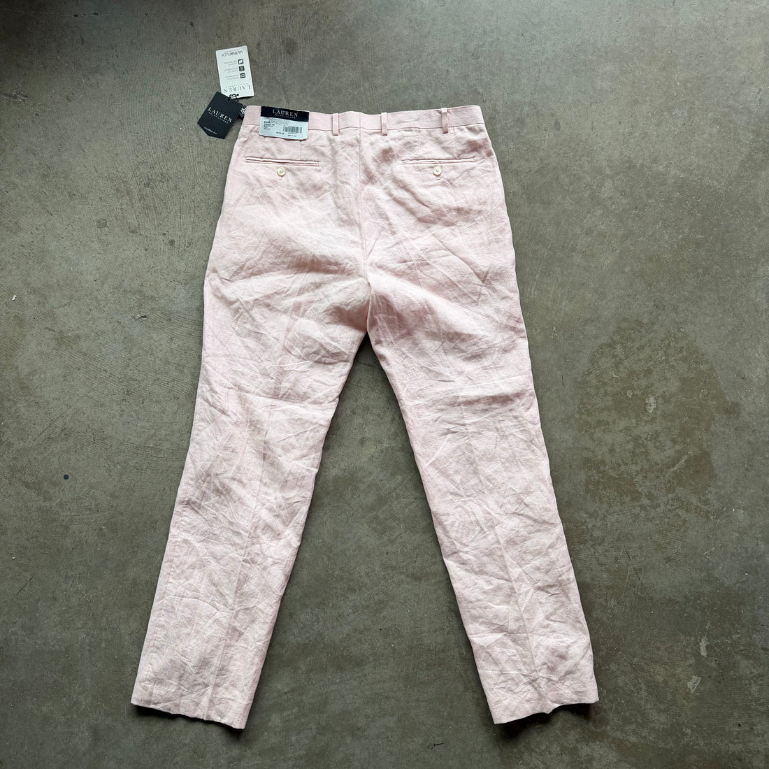 35x32 Lauren Ralph Lauren Pink Linen Pants