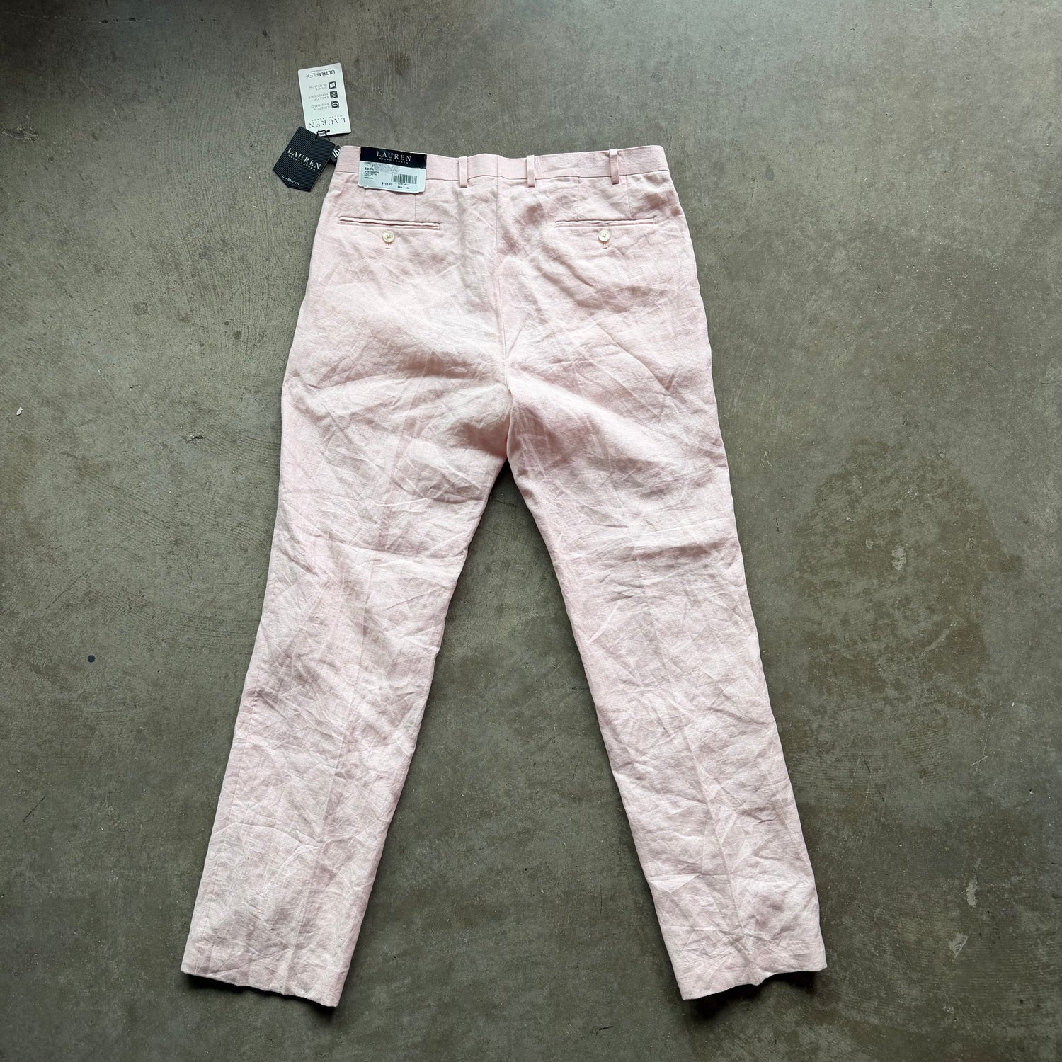 35x32 Lauren Ralph Lauren Pink Linen Pants