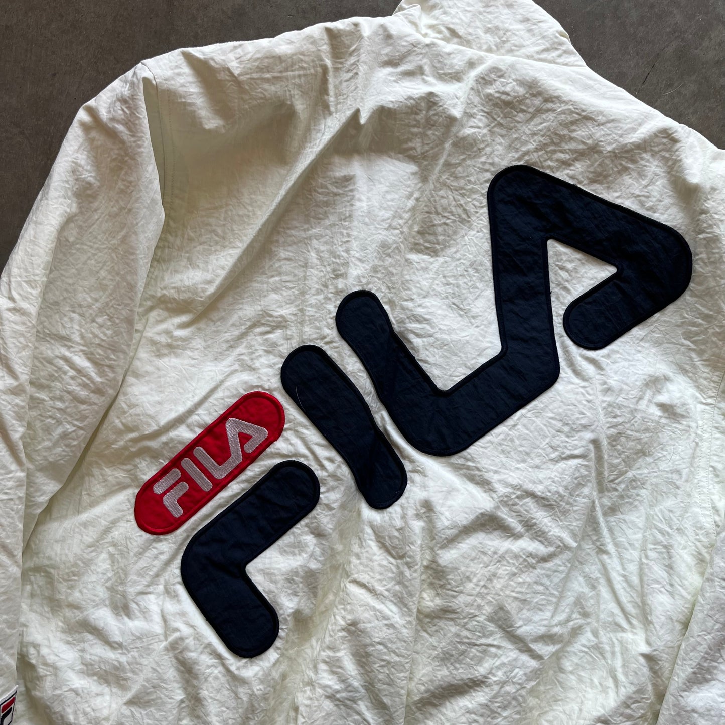 L 90s Fila Jacket White