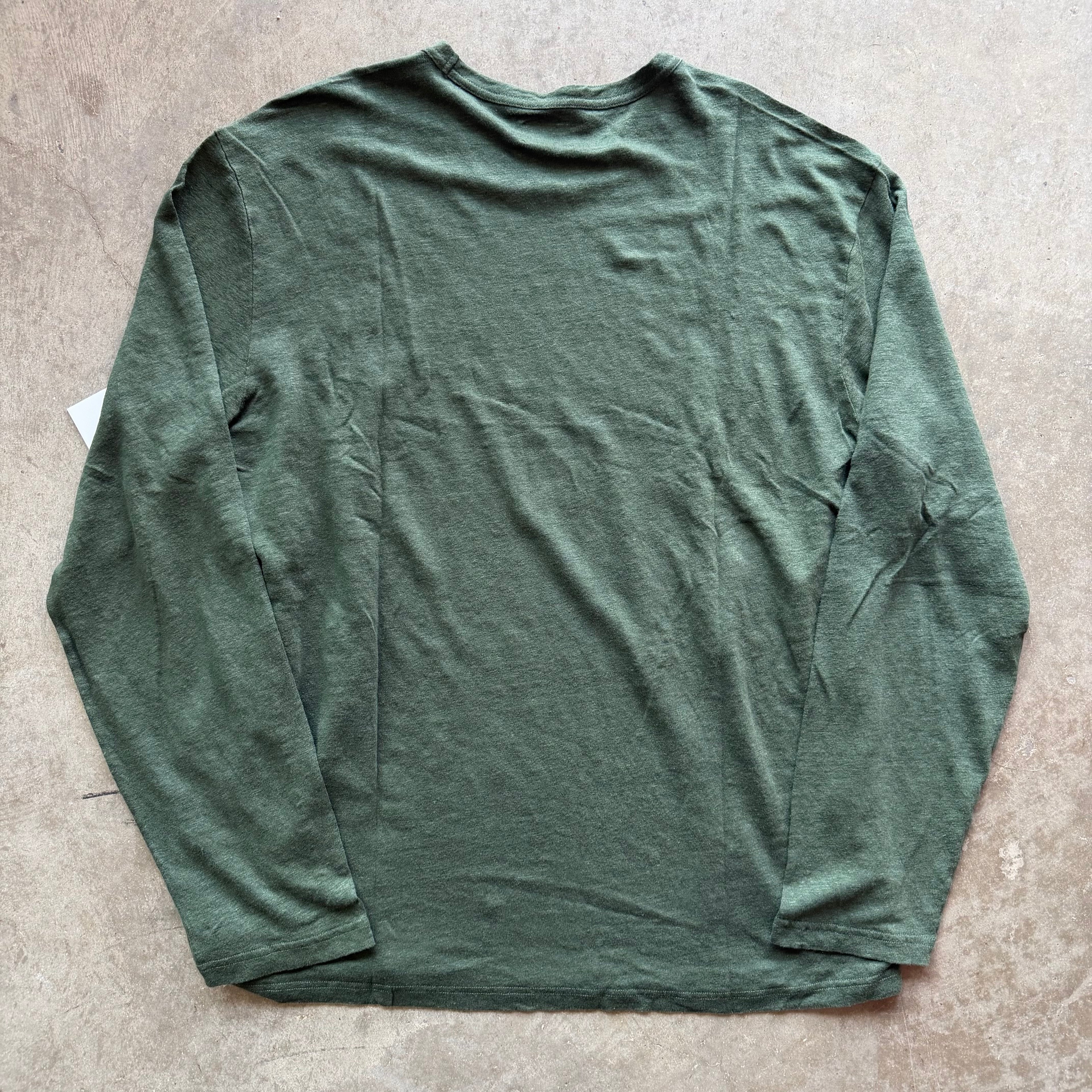 XL ALD Green Linen Tee