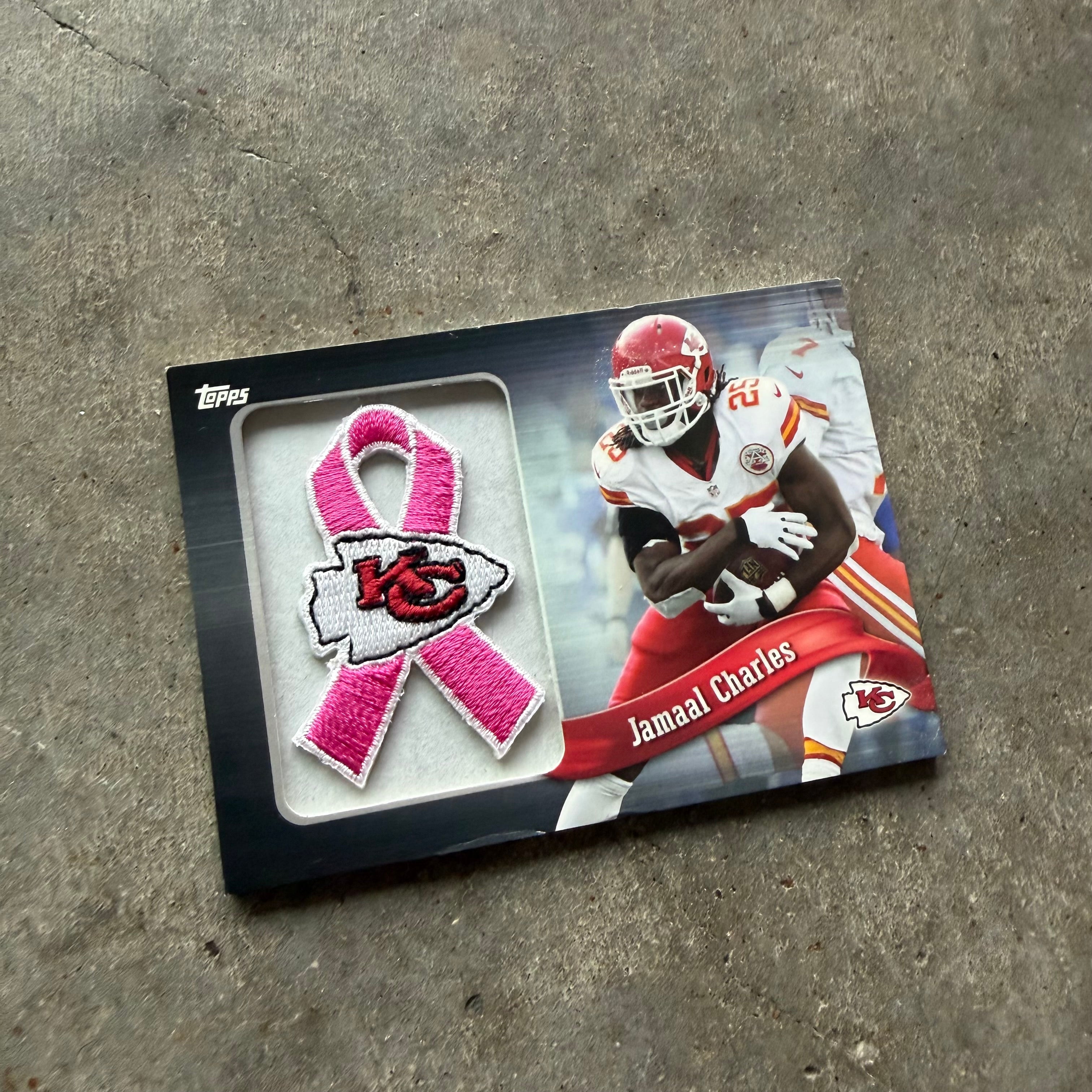 Jamaal Charles 2013 Topps Breast Cancer Awareness Patch Card