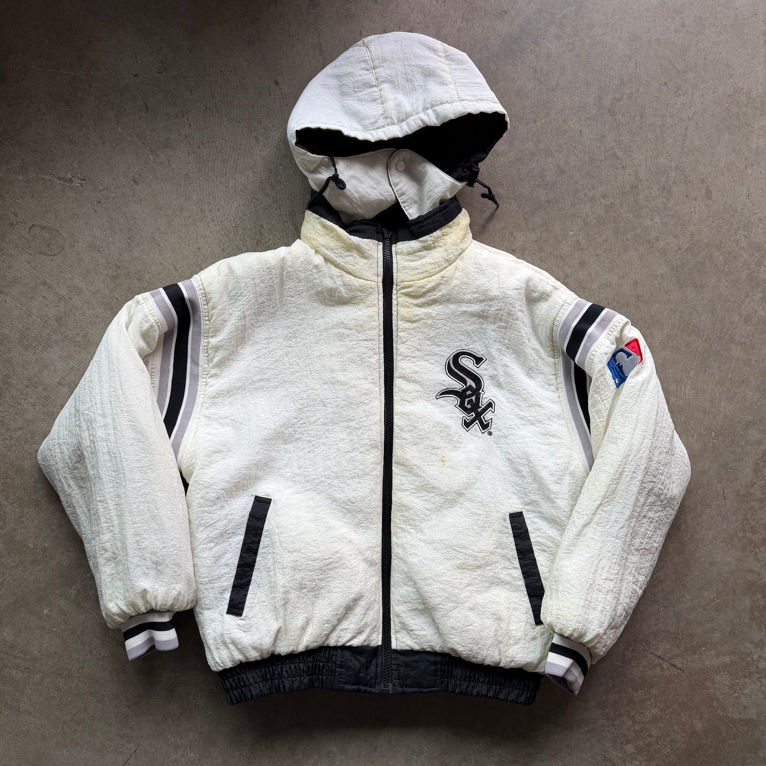 L 90s Reversible Pro Player White Sox Hoodie
