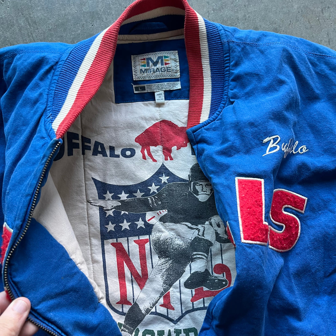 L 90s Buffalo Bills Mirage Jacket