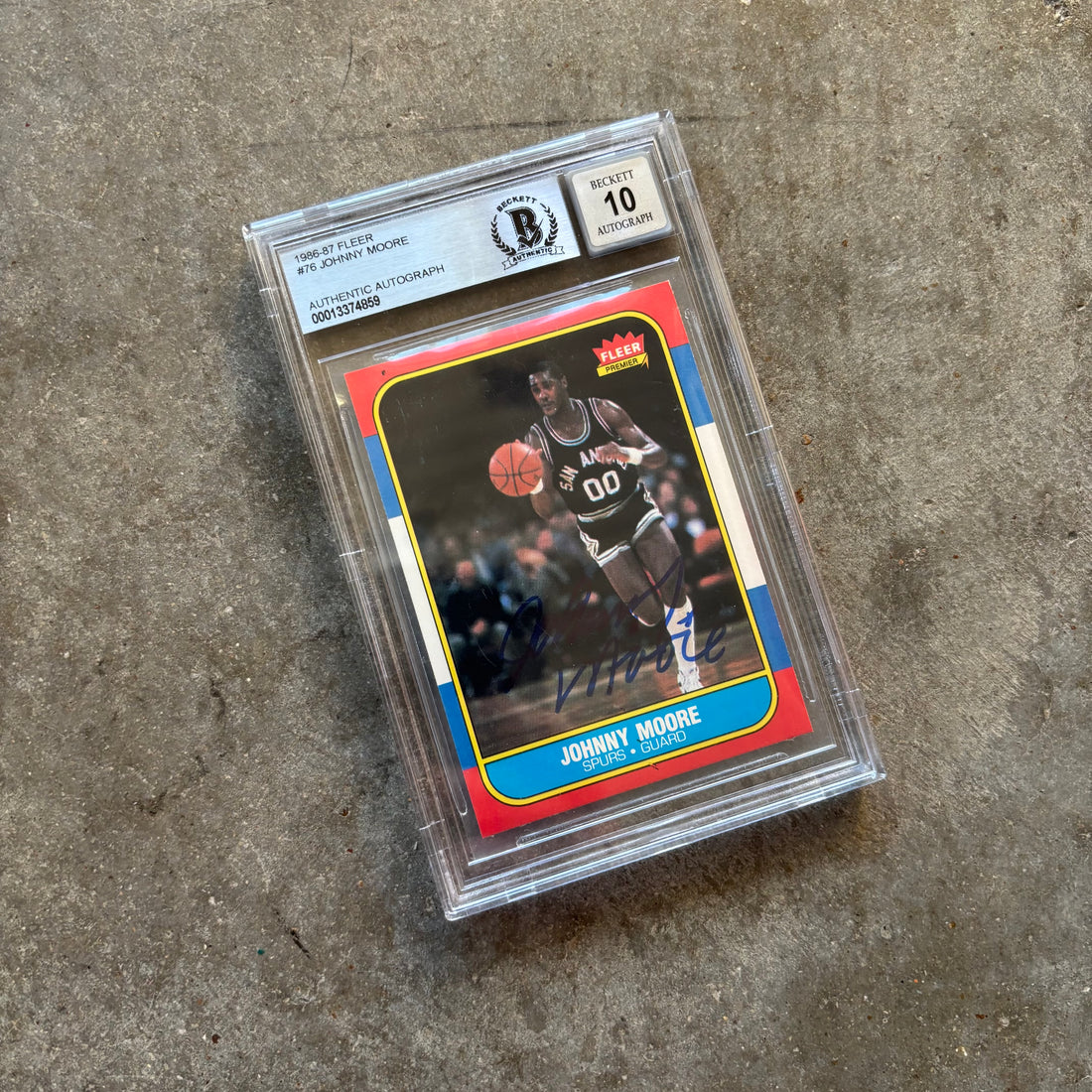 Johnny Moore Rookie 1986 Fleer Beckett Autograph 10