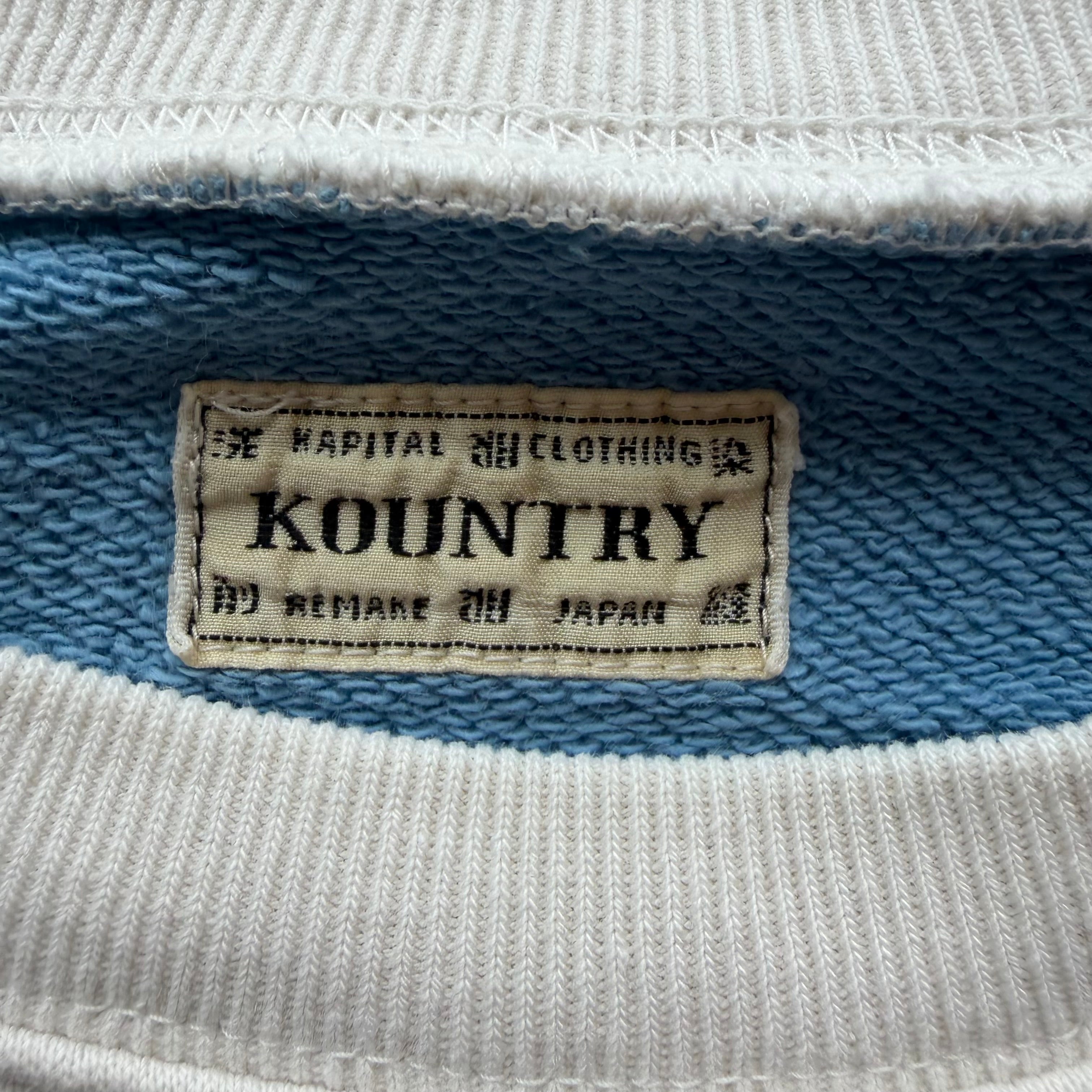 XL Kapital Bone Crewneck White Blue