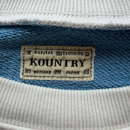 XL Kapital Bone Crewneck White Blue
