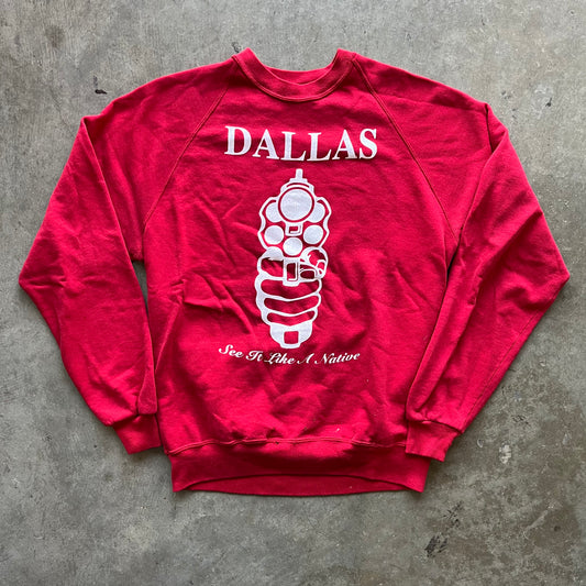 XL Red/White Dallas Rework Crewneck