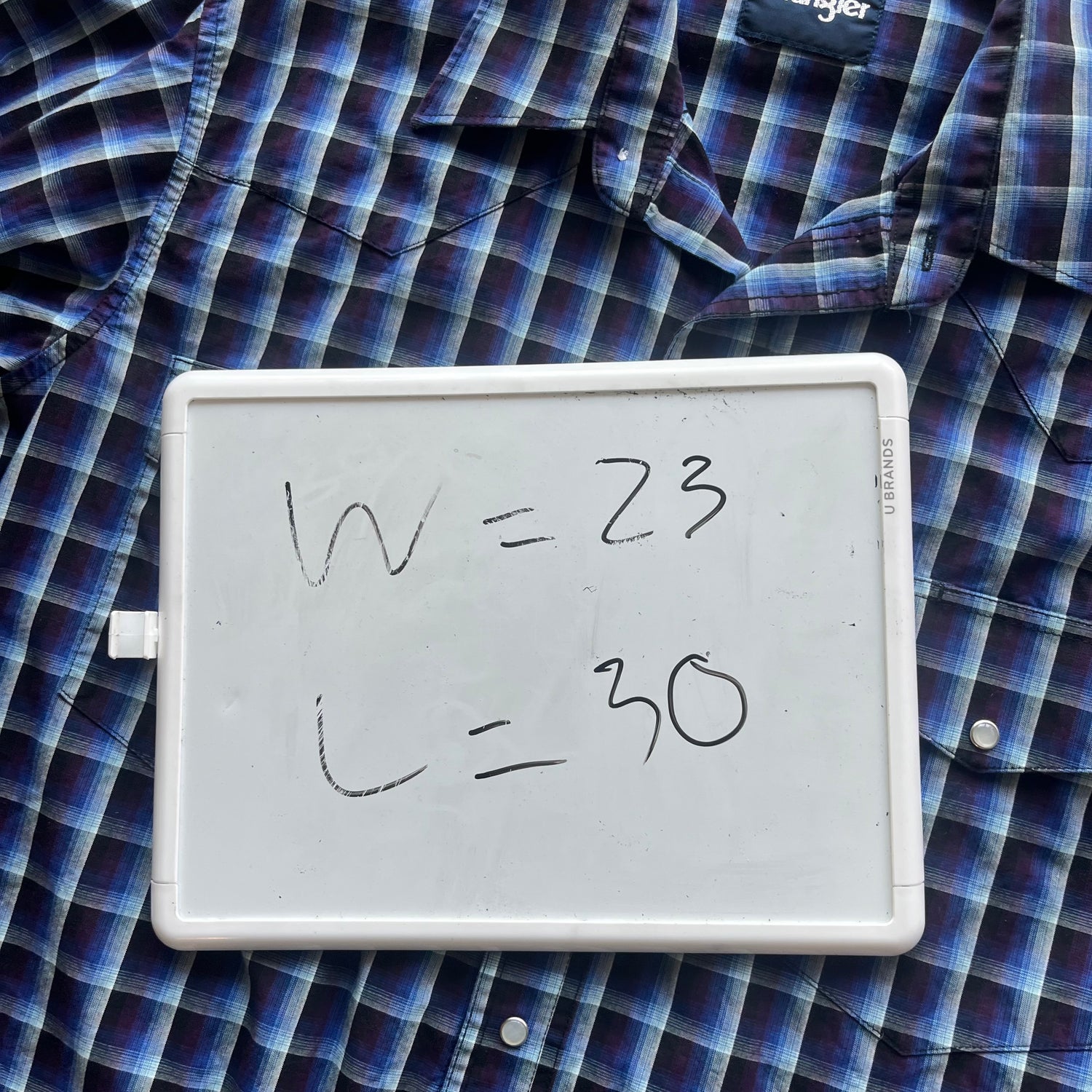 L 1990s Plaid Wrangler Pearl Snap