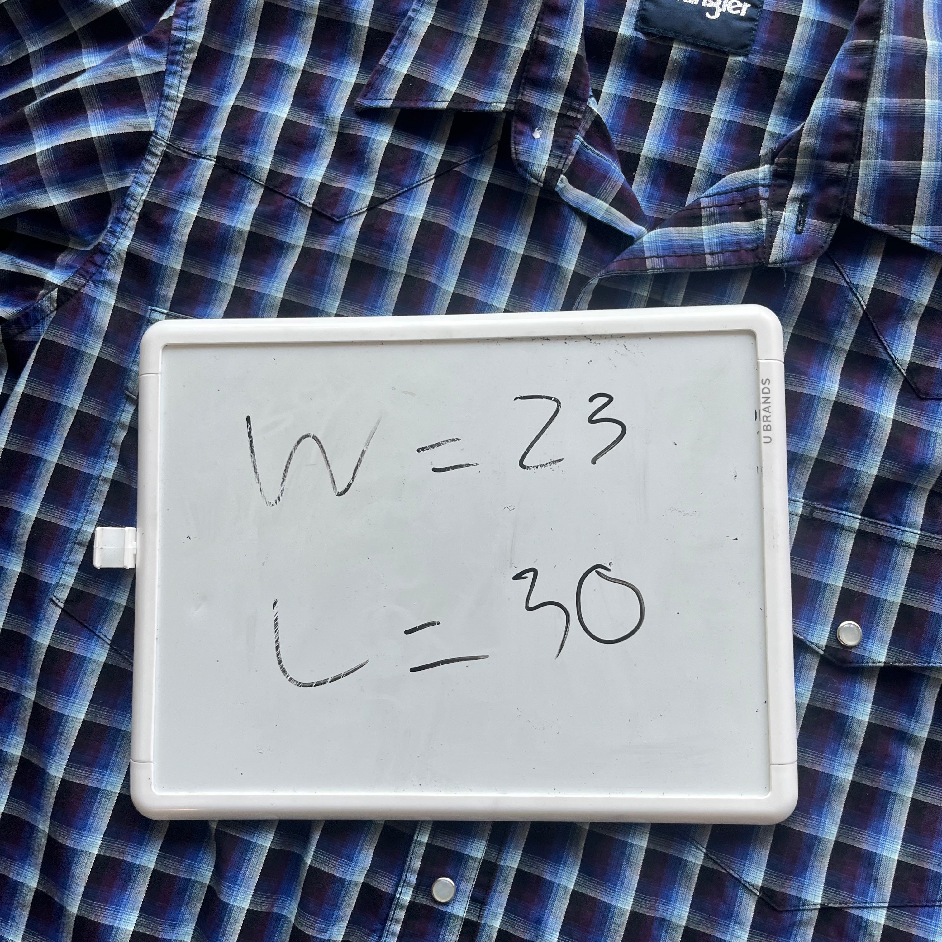 L 1990s Plaid Wrangler Pearl Snap