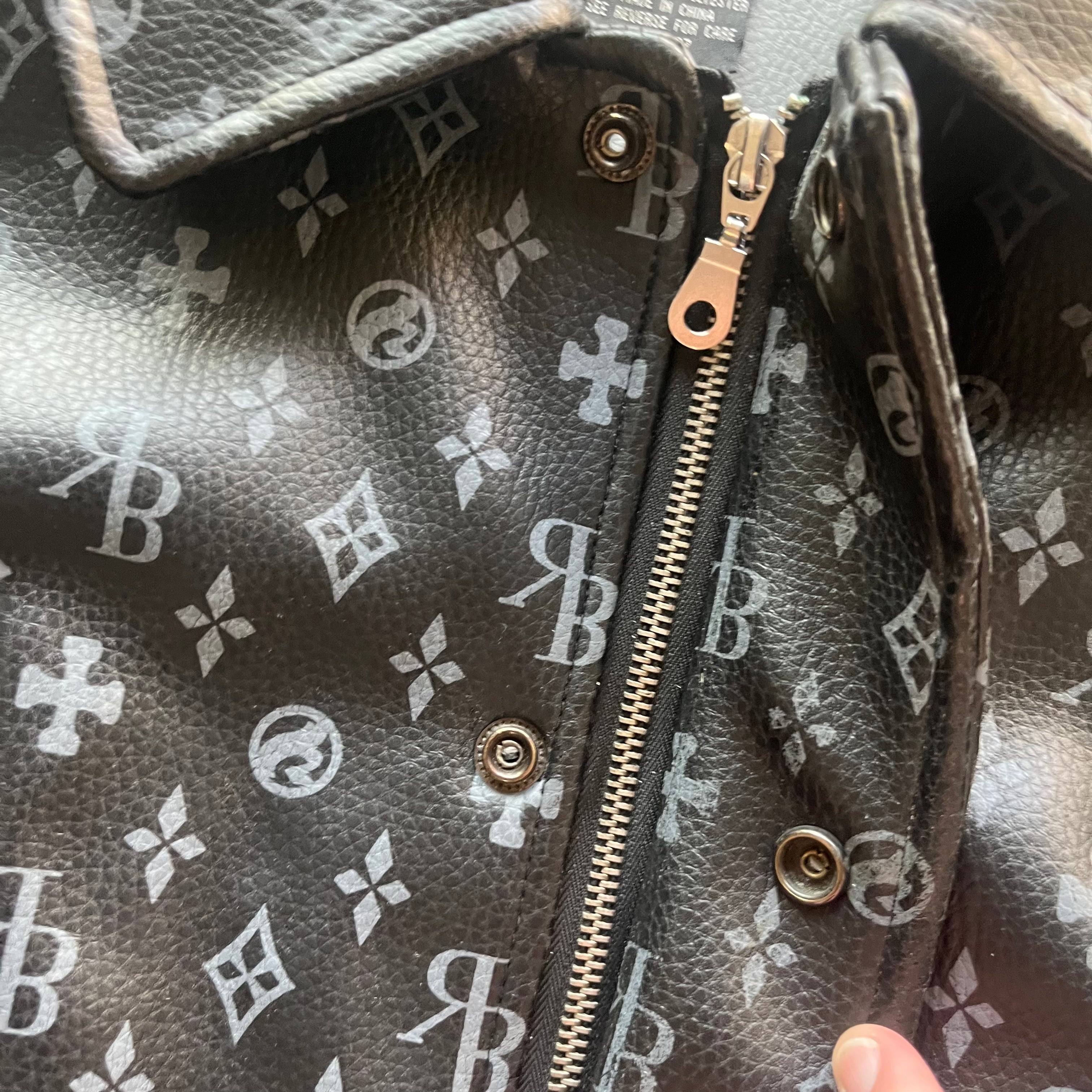 XXL Y2K RawBlue Leather Jacket