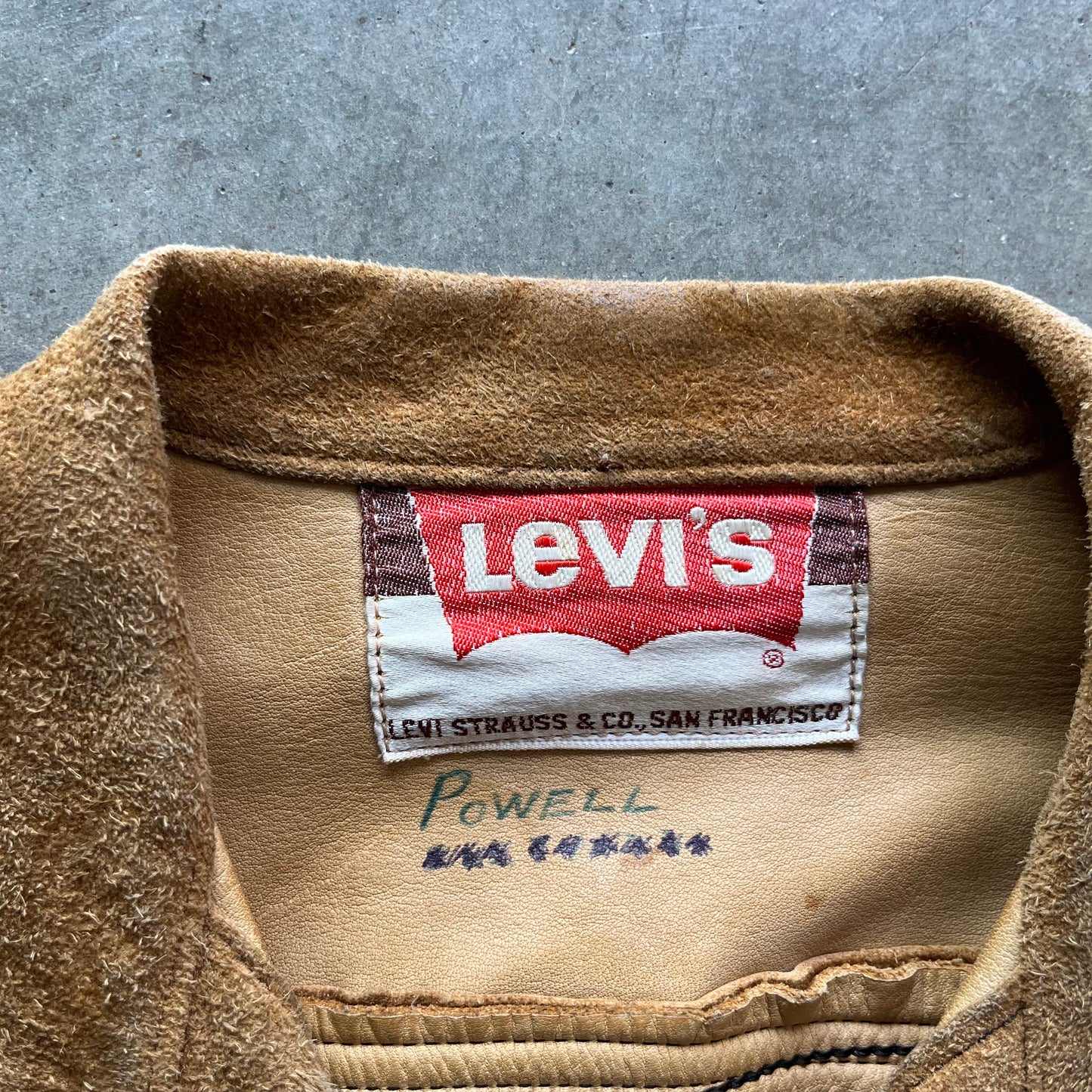 M 1960s Cow Hide Levis Big E