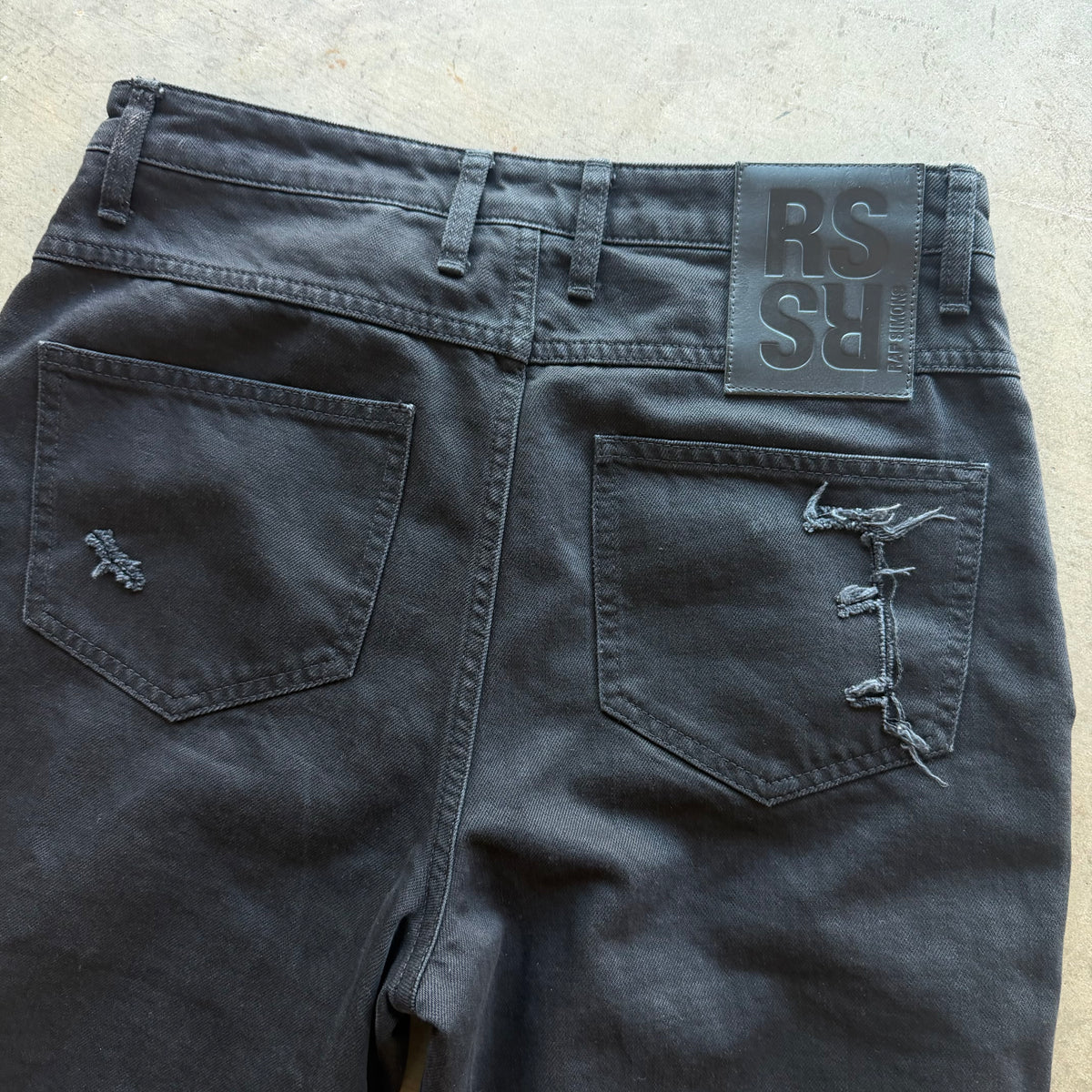 30x30 Raf Simons Double Layer Destroyed Denim