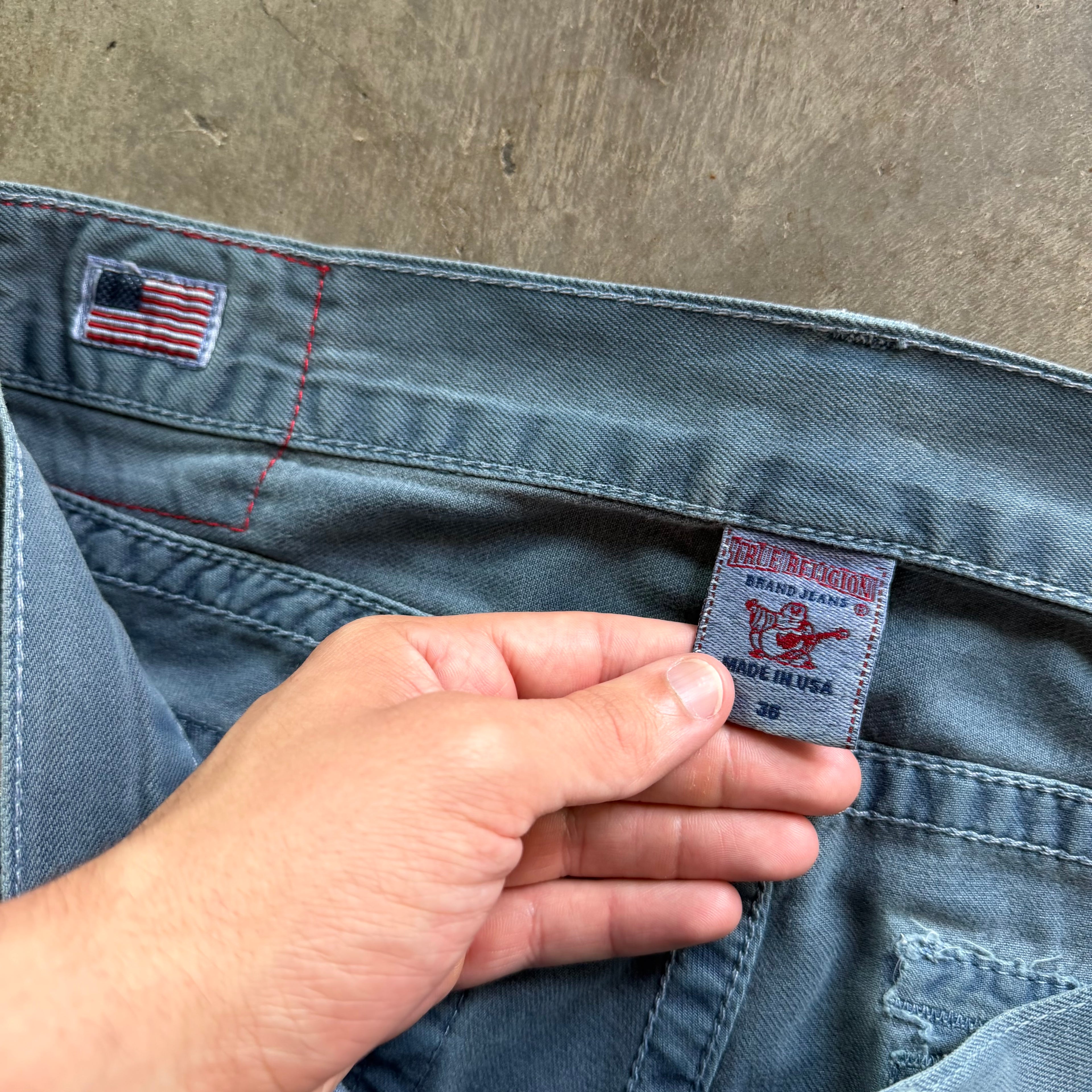 38x32 Faded True Religion Jeans