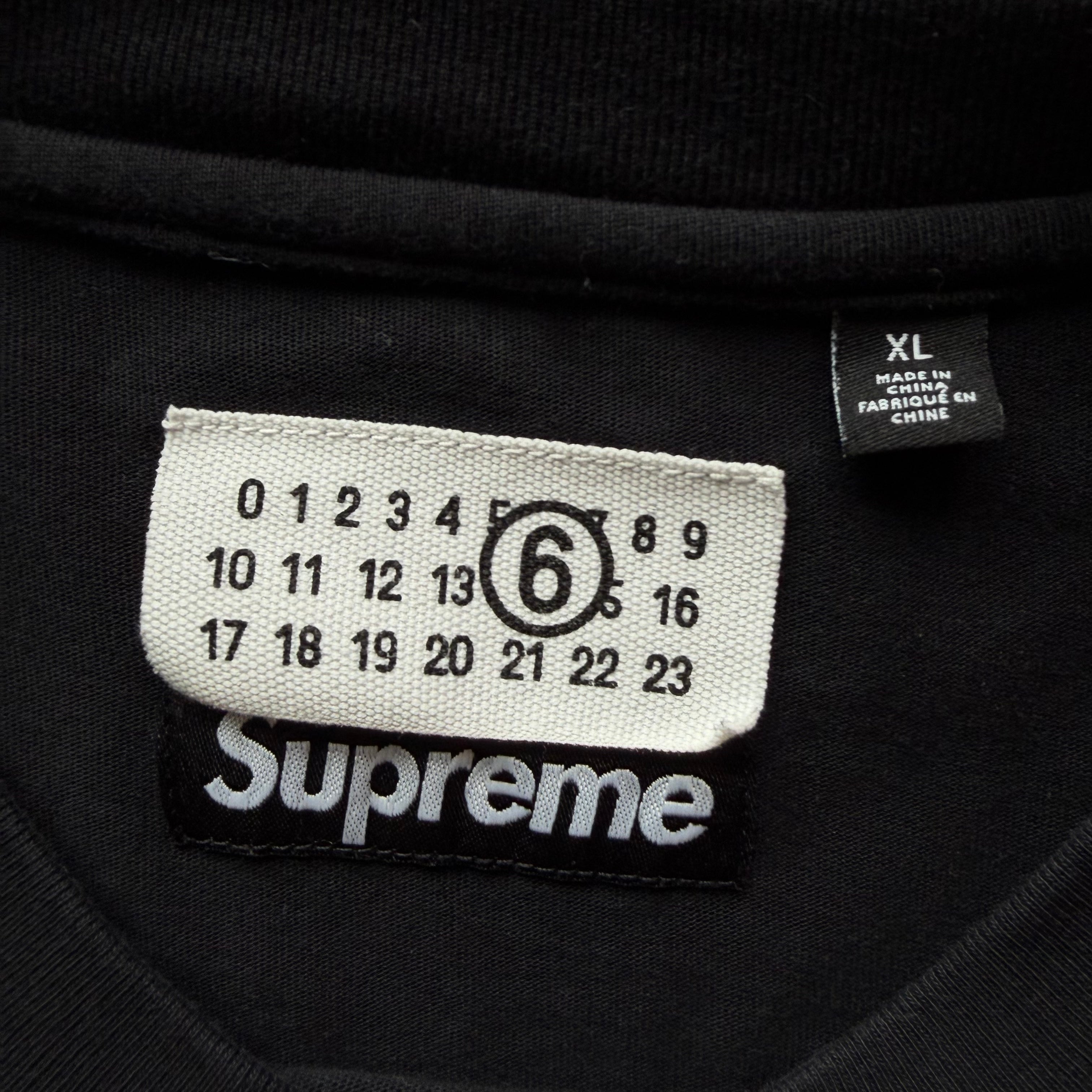 L Supreme x Margiela Flaming Skull Tee