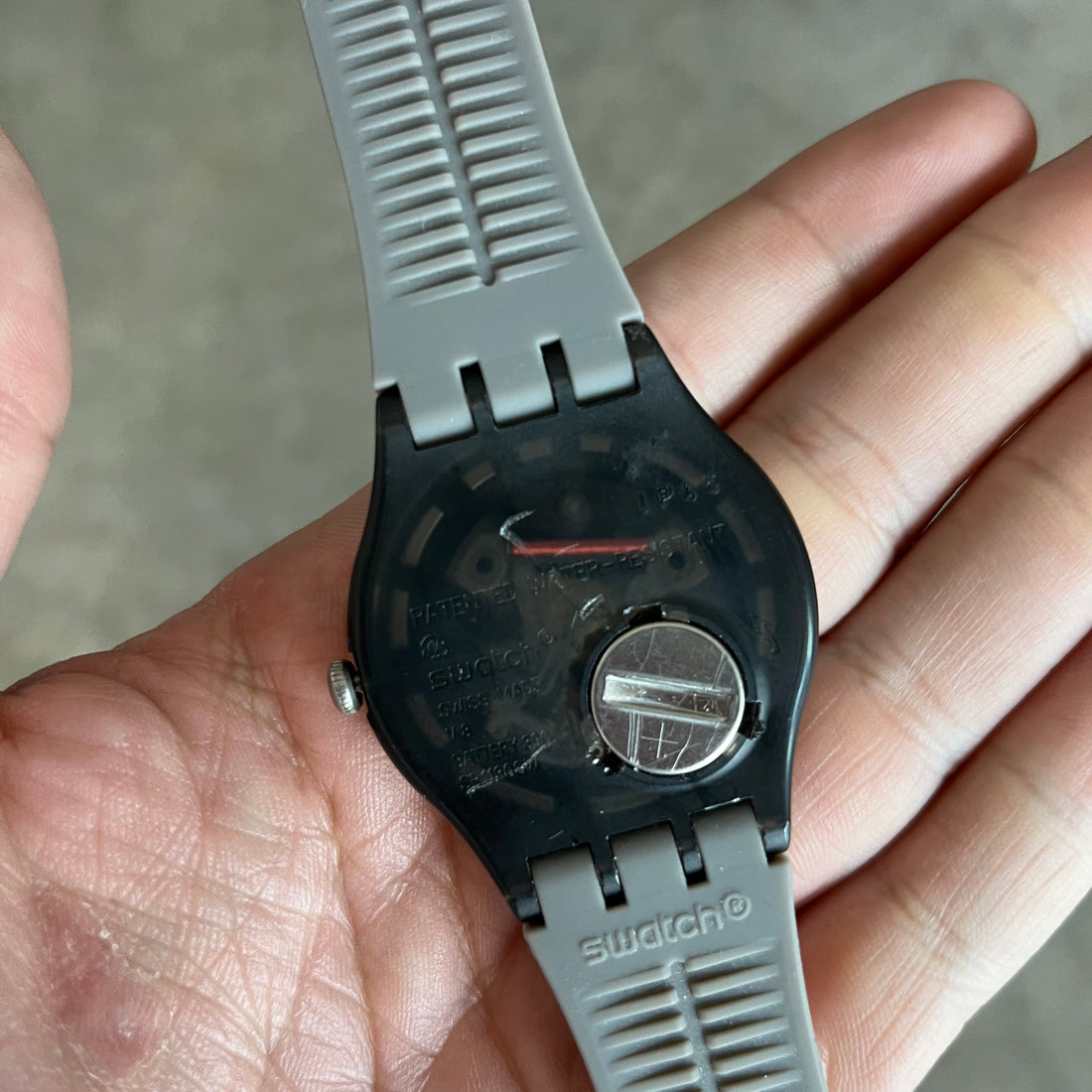 Grey/Orange Swatch Watch