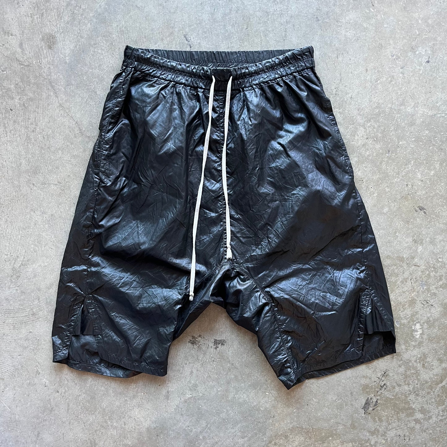 M Rick Owens Glossy Shorts