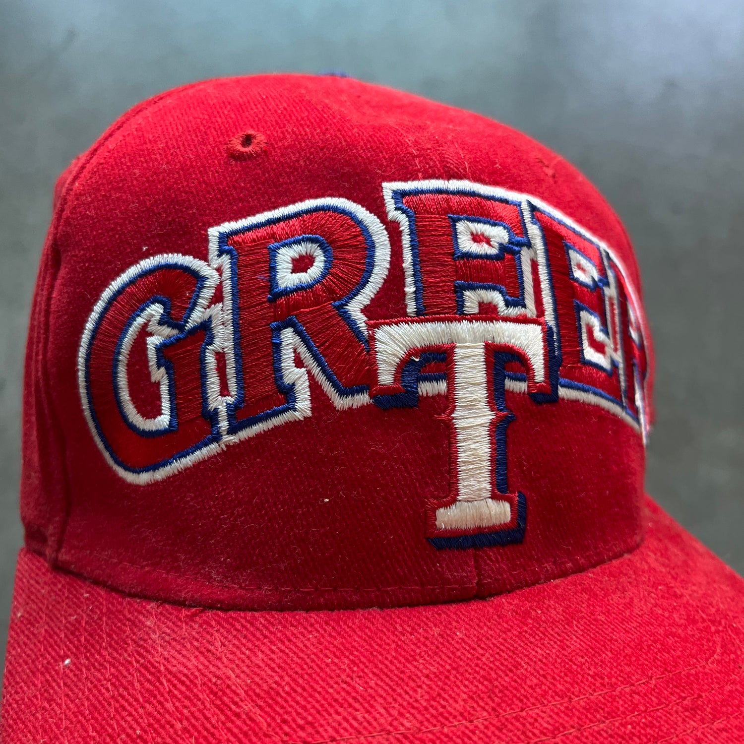 90s Red Greer SnapBack Hat