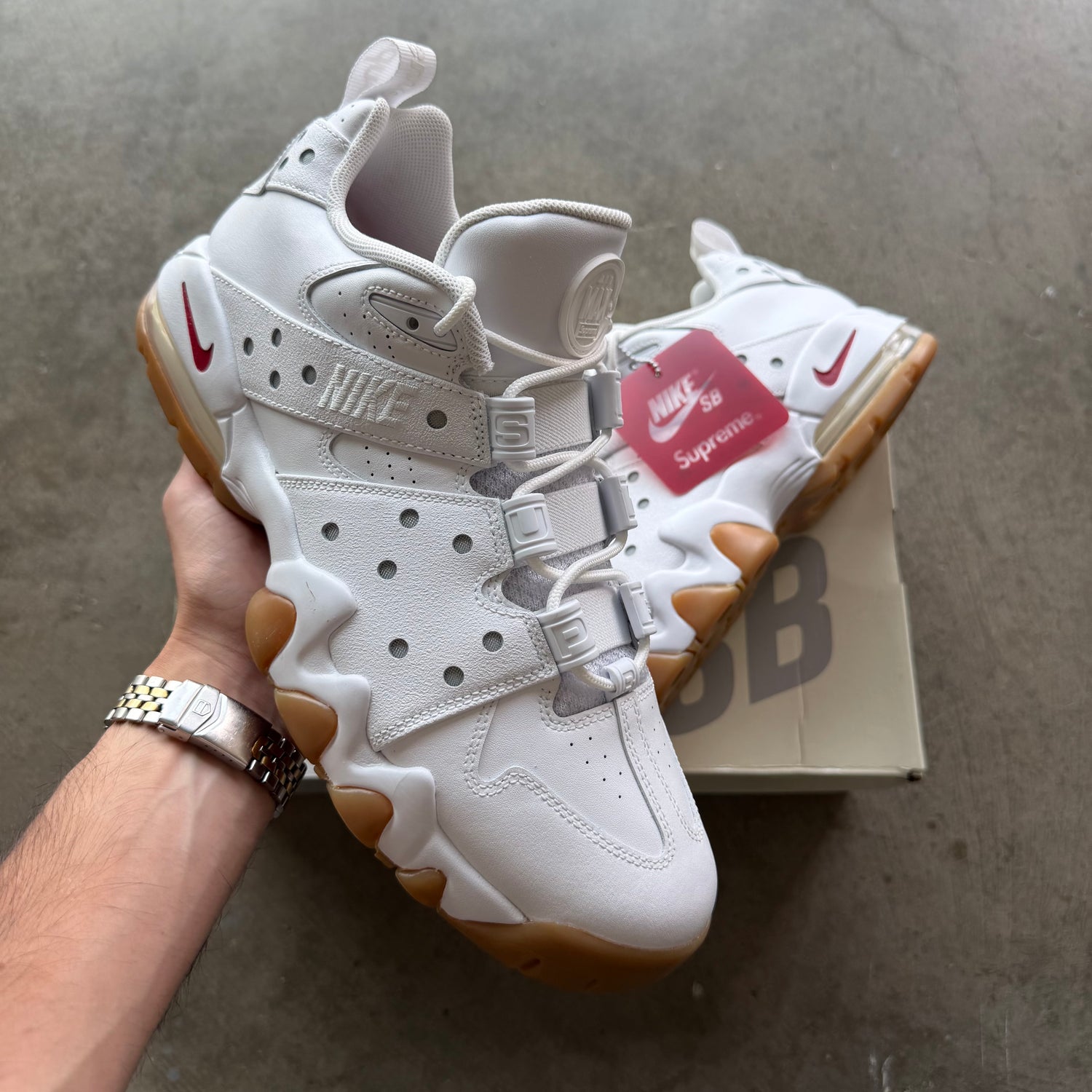 11.5 Nike Supreme CB94 Low White