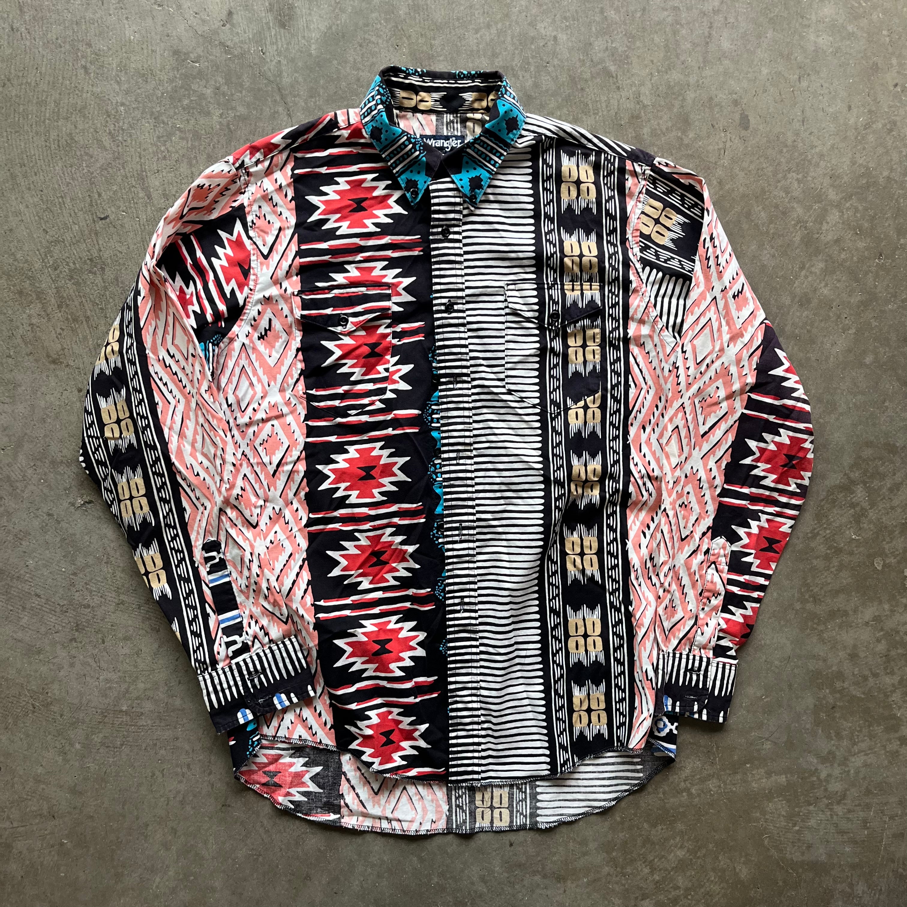 XL 90s Abstract Wrangler Button Up